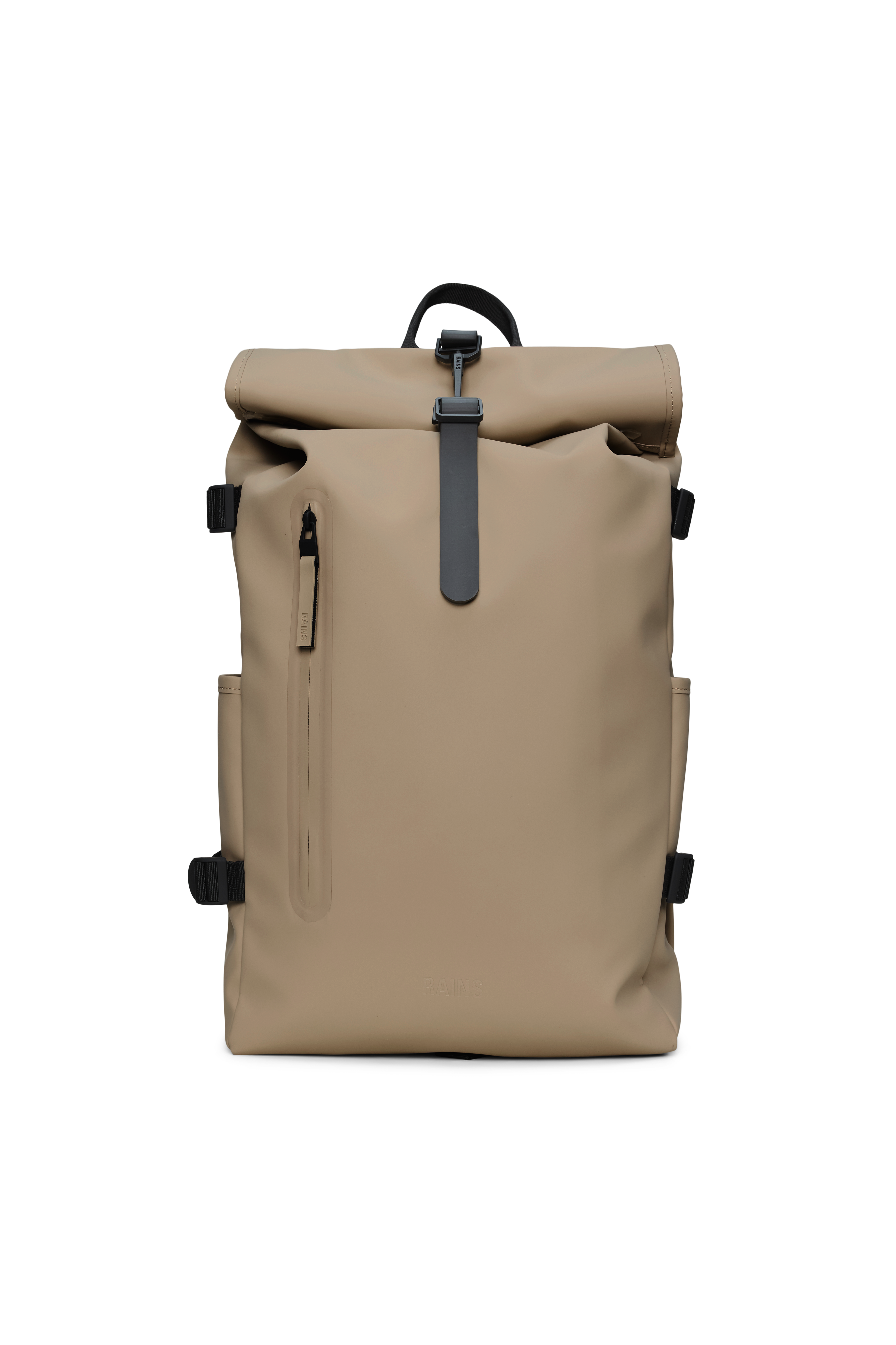 RAINS Rolltop Rucksack Large Beige 23L H63 x D14 x W32 cm Backpack