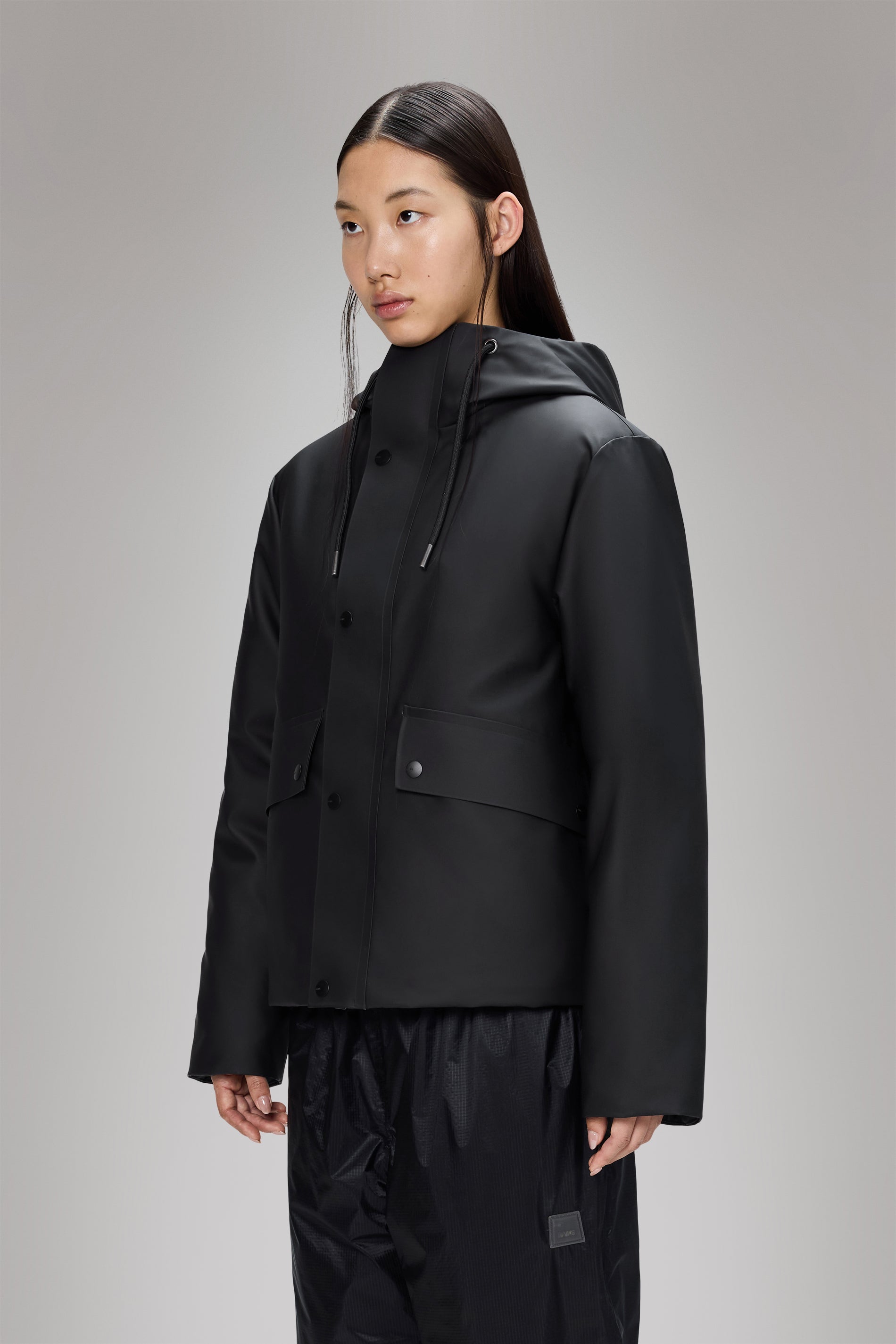 RAINS Nome Short W Parka Black Jacket