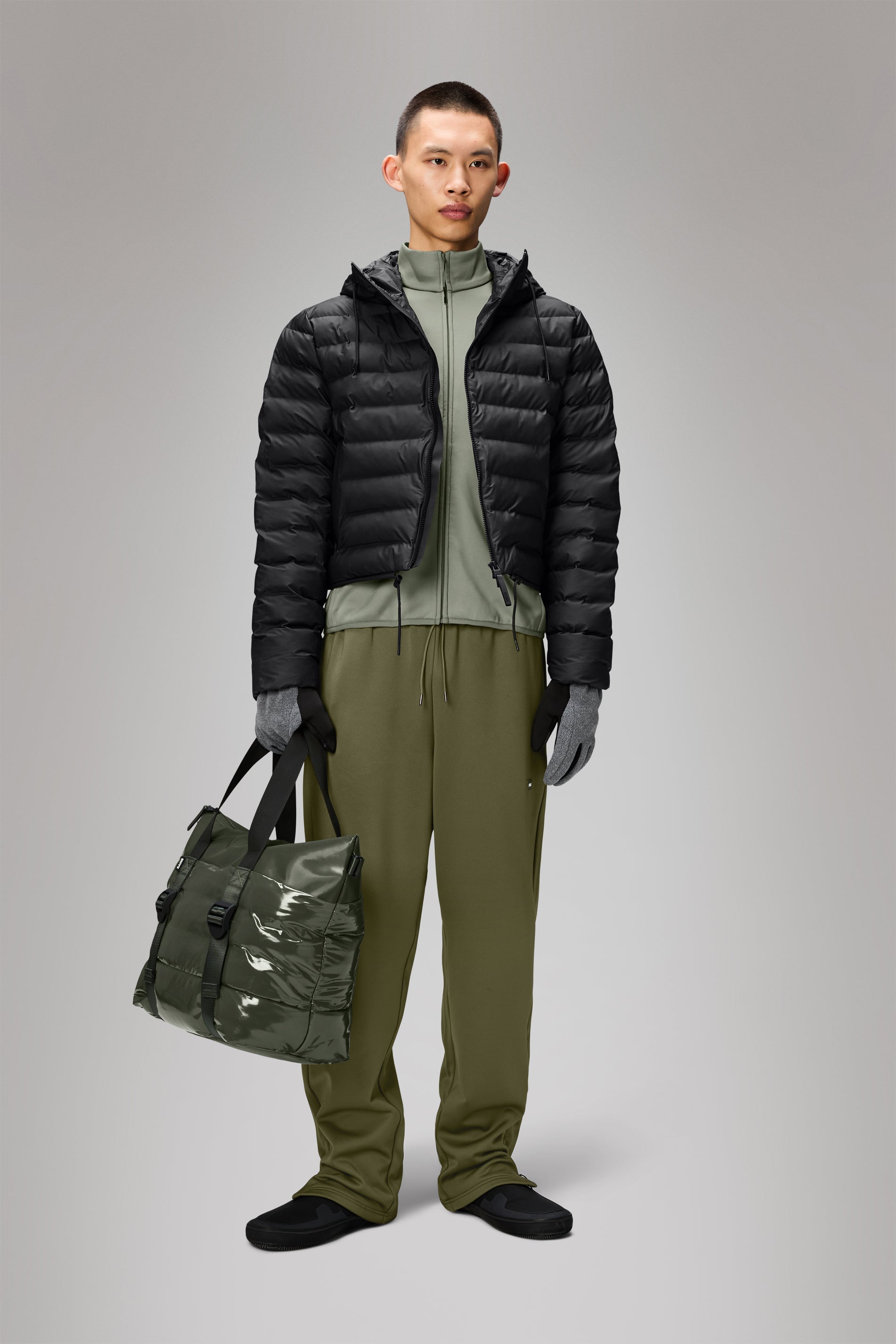 RAINS Lohja Short Puffer Jacket Black Jacket