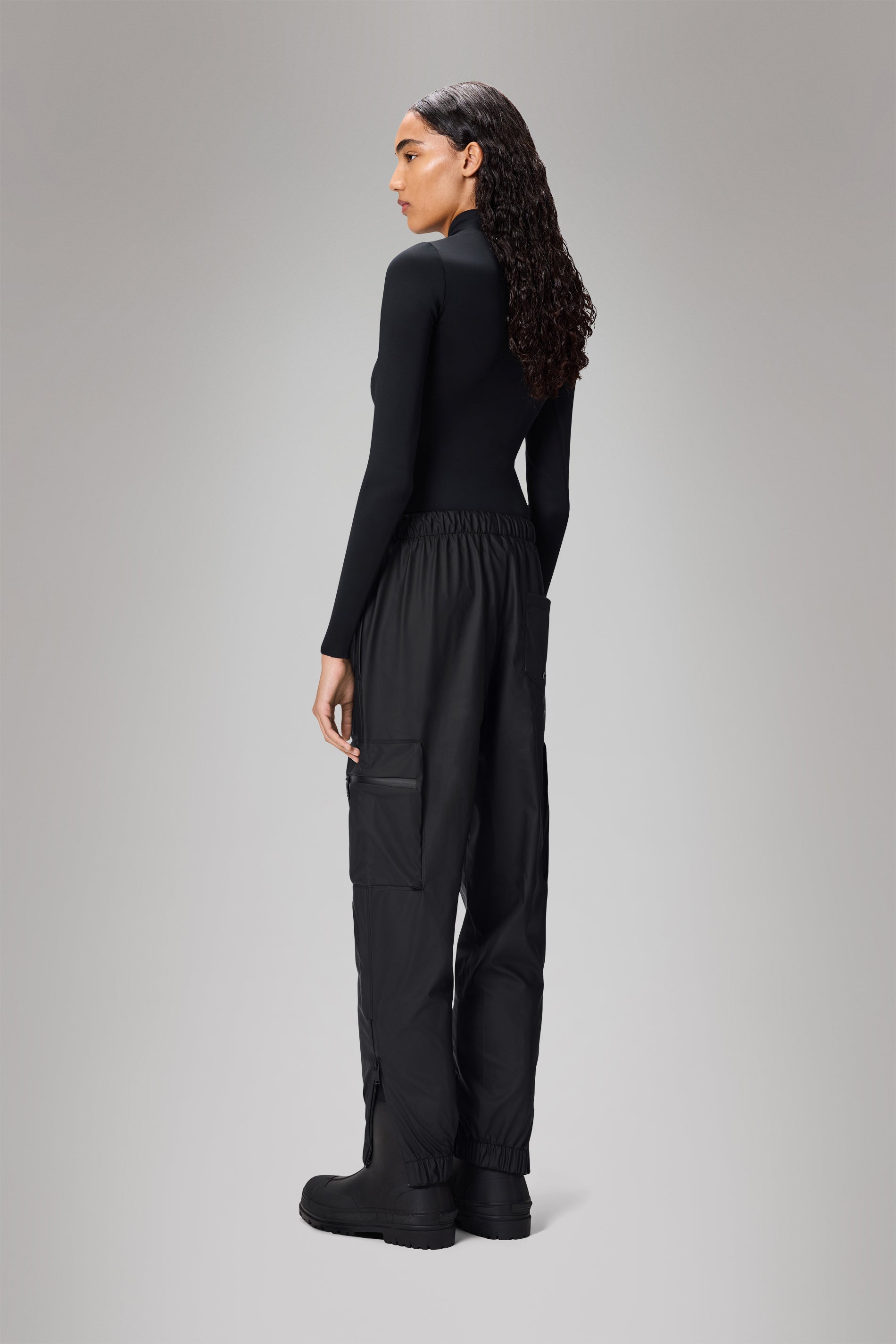 RAINS Cargo Rain Pants Regular Black Pants