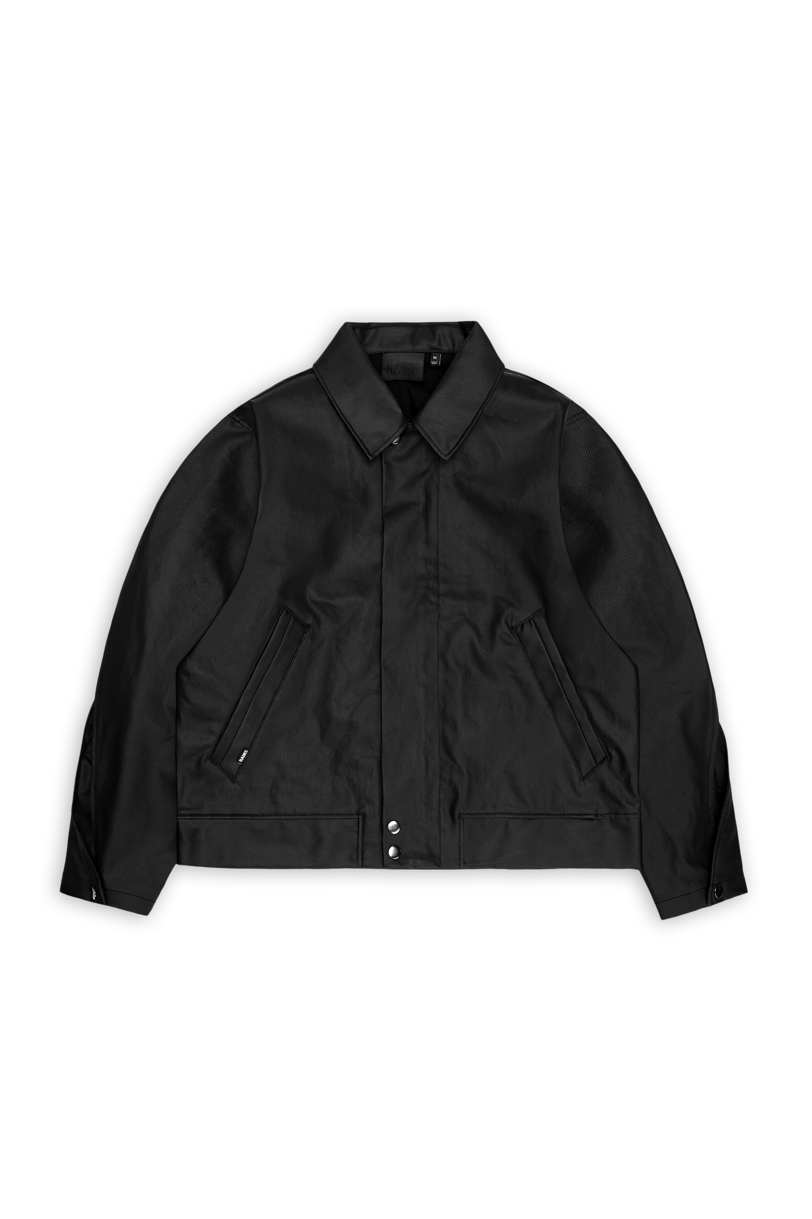 RAINS Heavy Woven Overshirt Black Long Sleeve