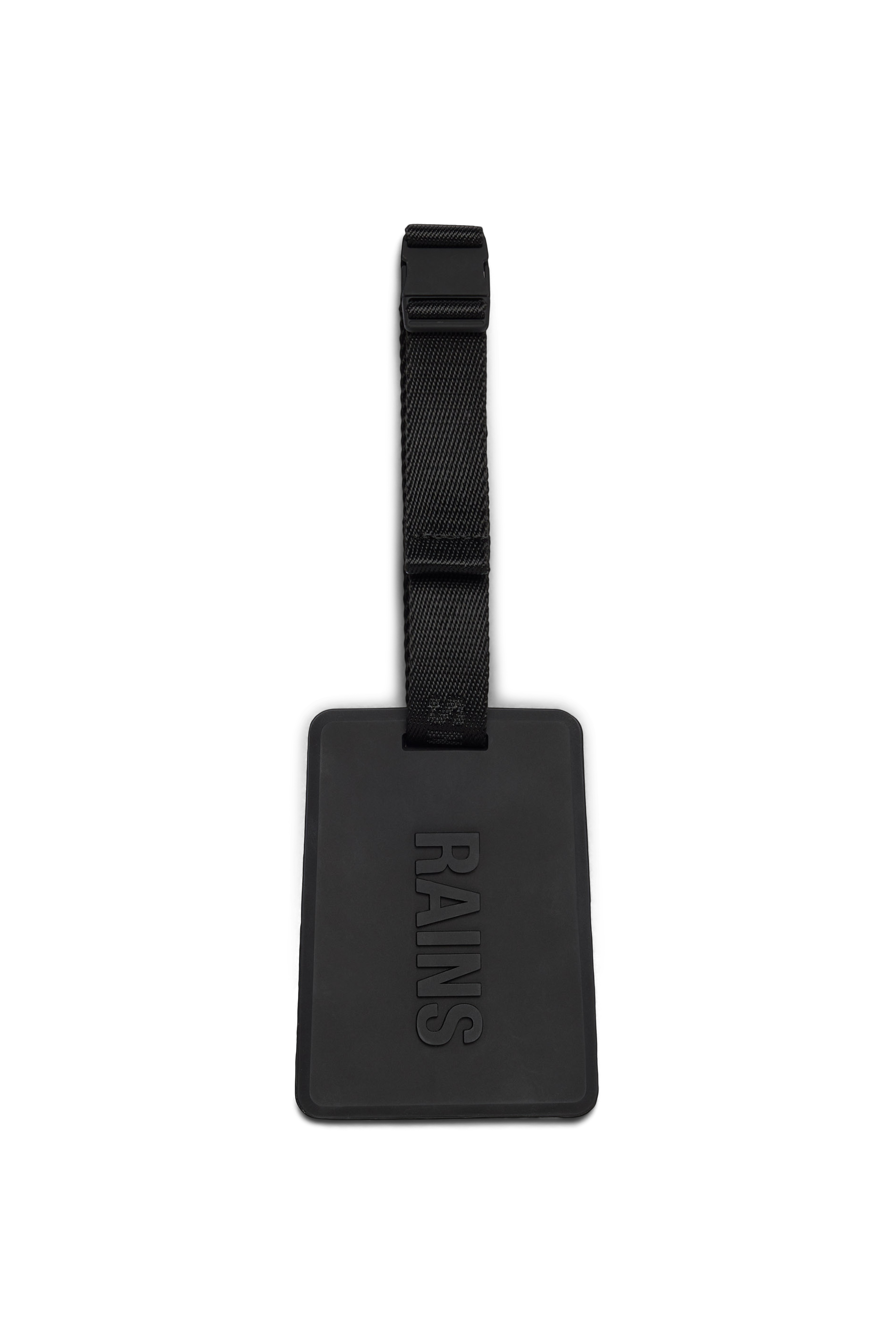 RAINS Travel Tag Black Name Tag