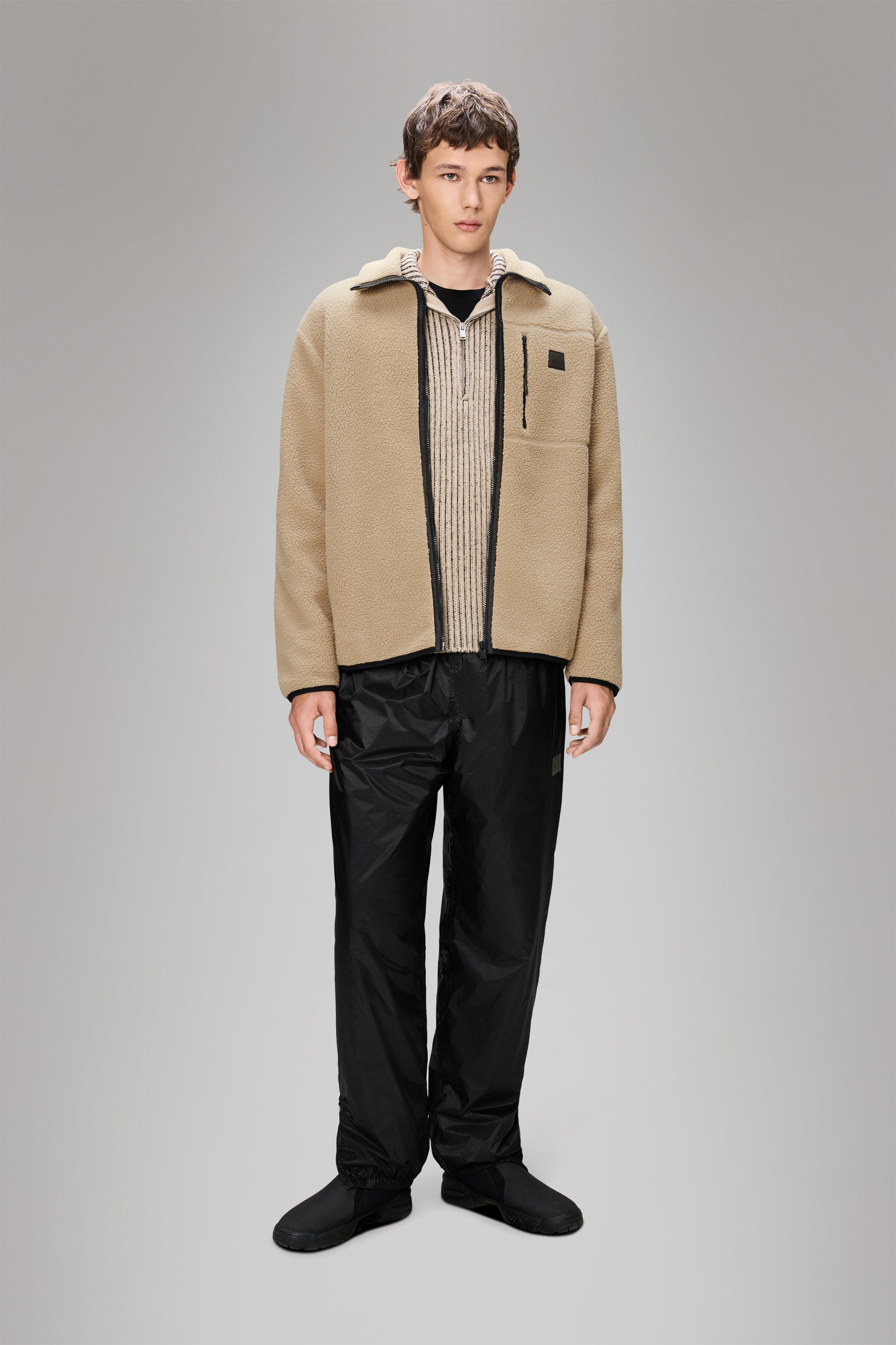 Rains Yermo Fleece Jacket Beige Jacket