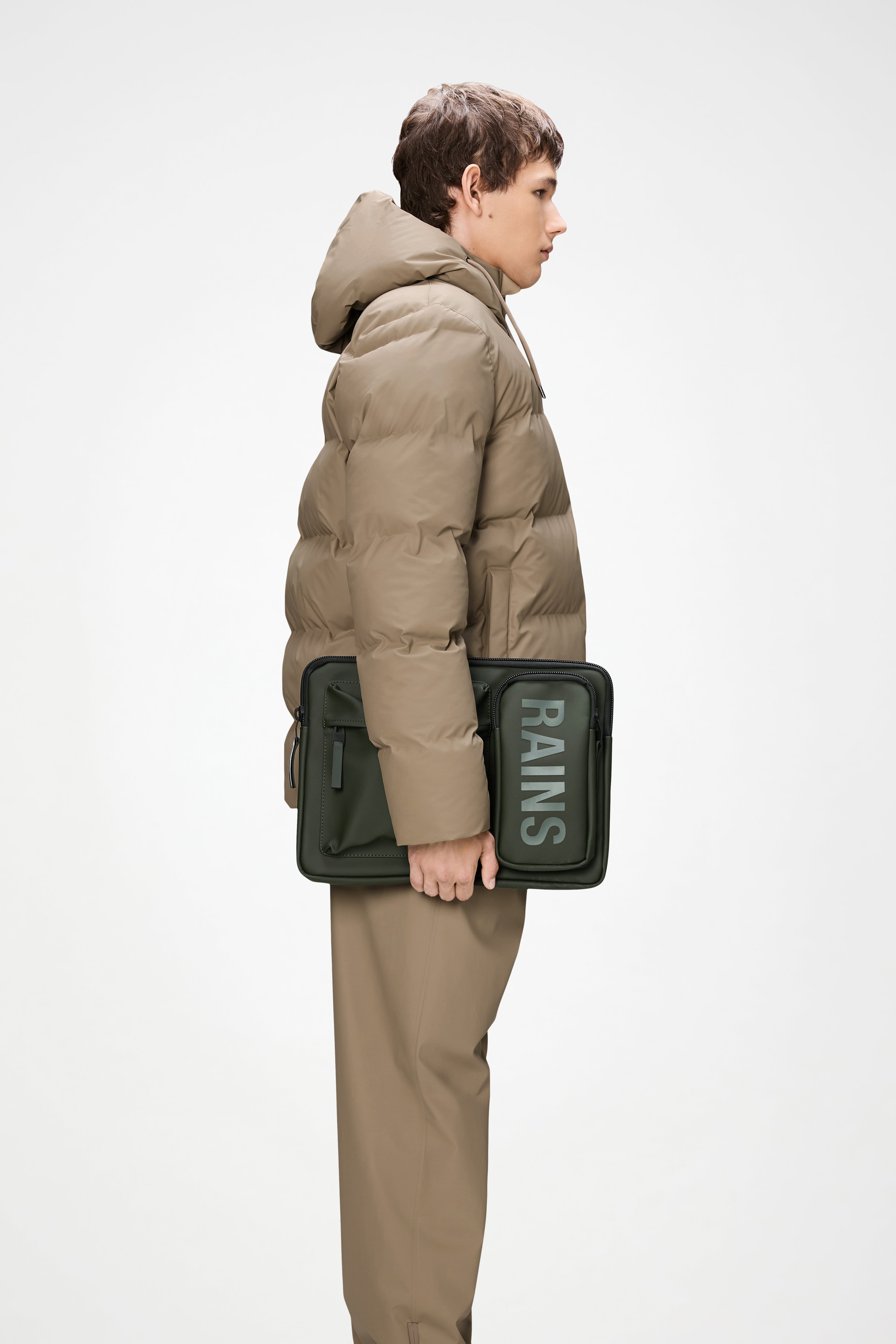 RAINS Texel Laptop Case 15″/16″ Green 2.60L H28 x D3 x W39 cm Laptop Case