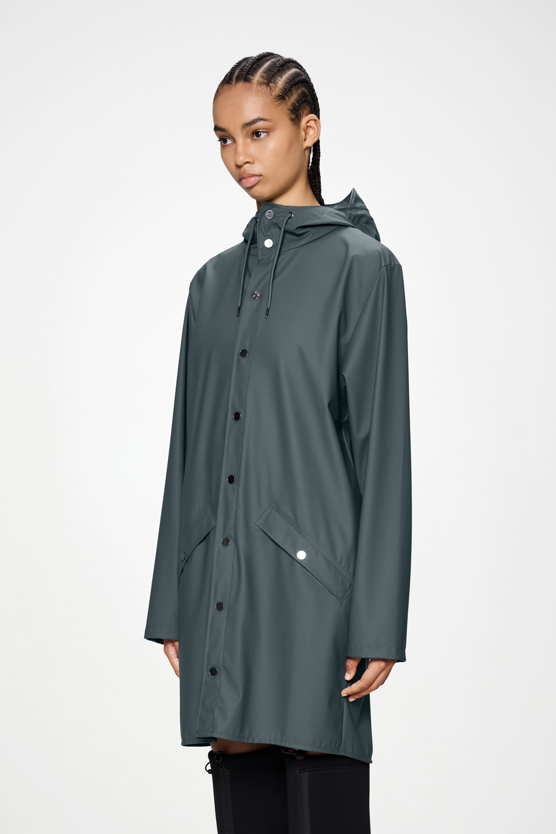RAINS Long Jacket Dark Grey Jacket