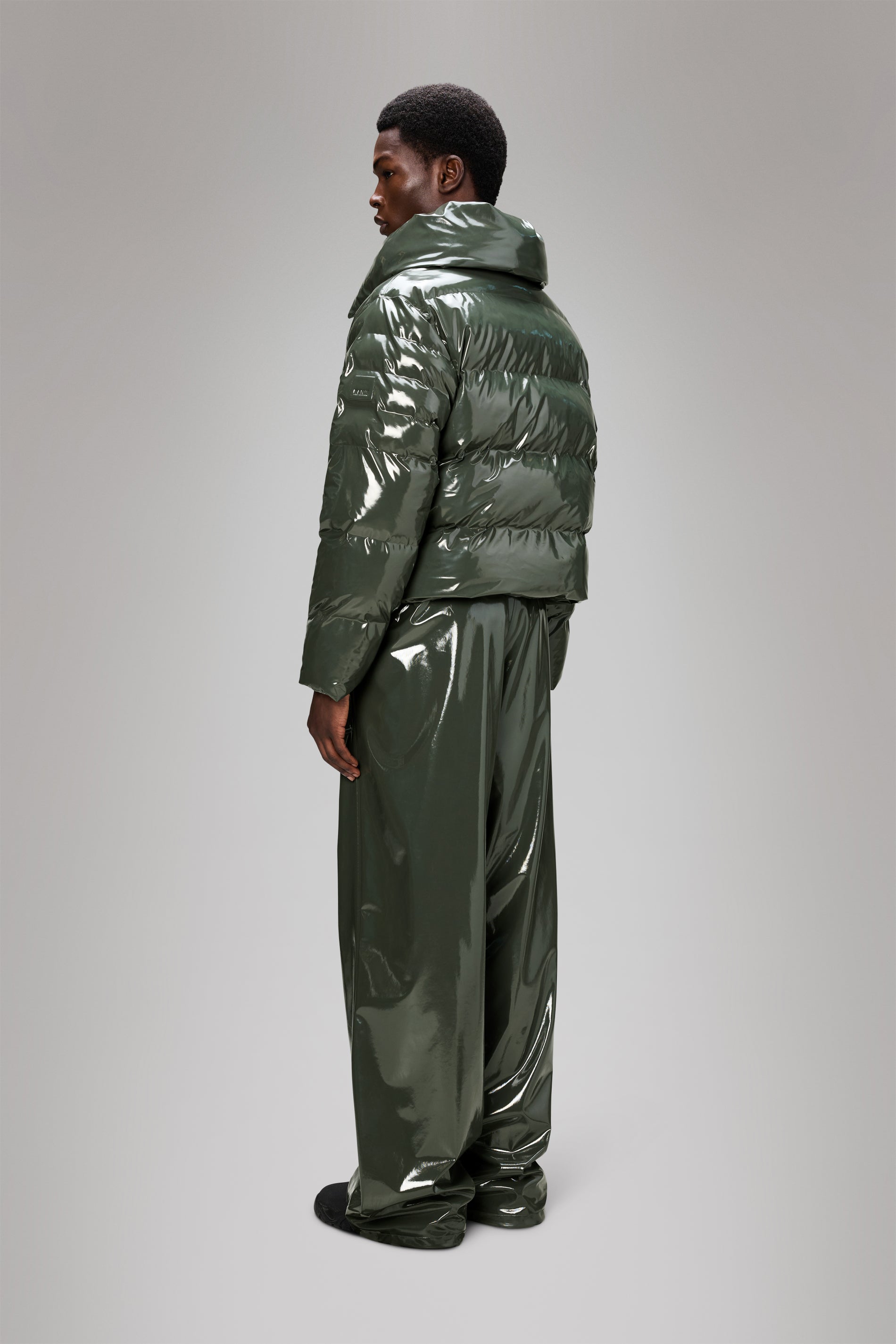 Rains Alta Vision Short Puffer Jacket Swamp Jacket
