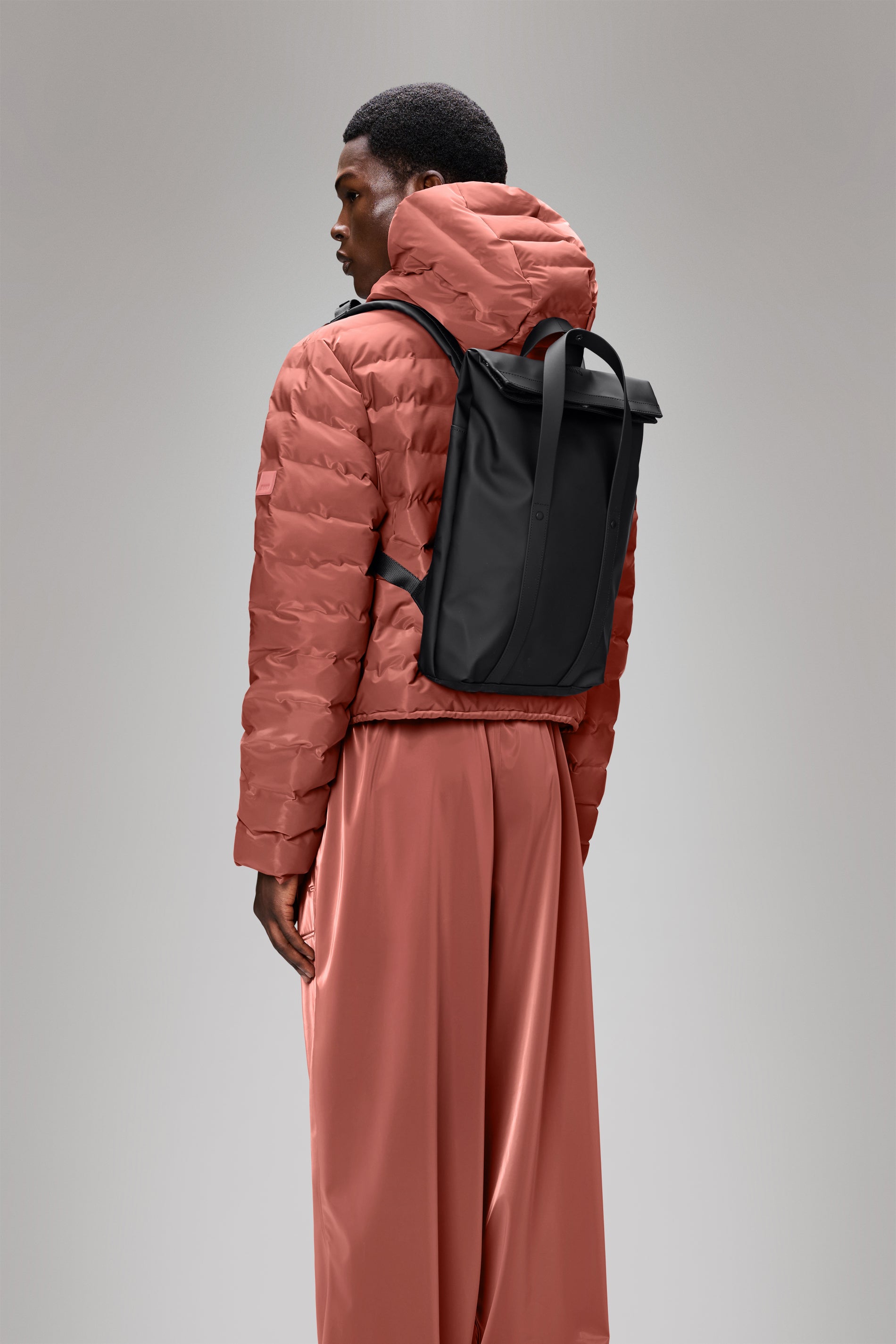 RAINS 2 Way Tote Backpack Mini Black Backpack