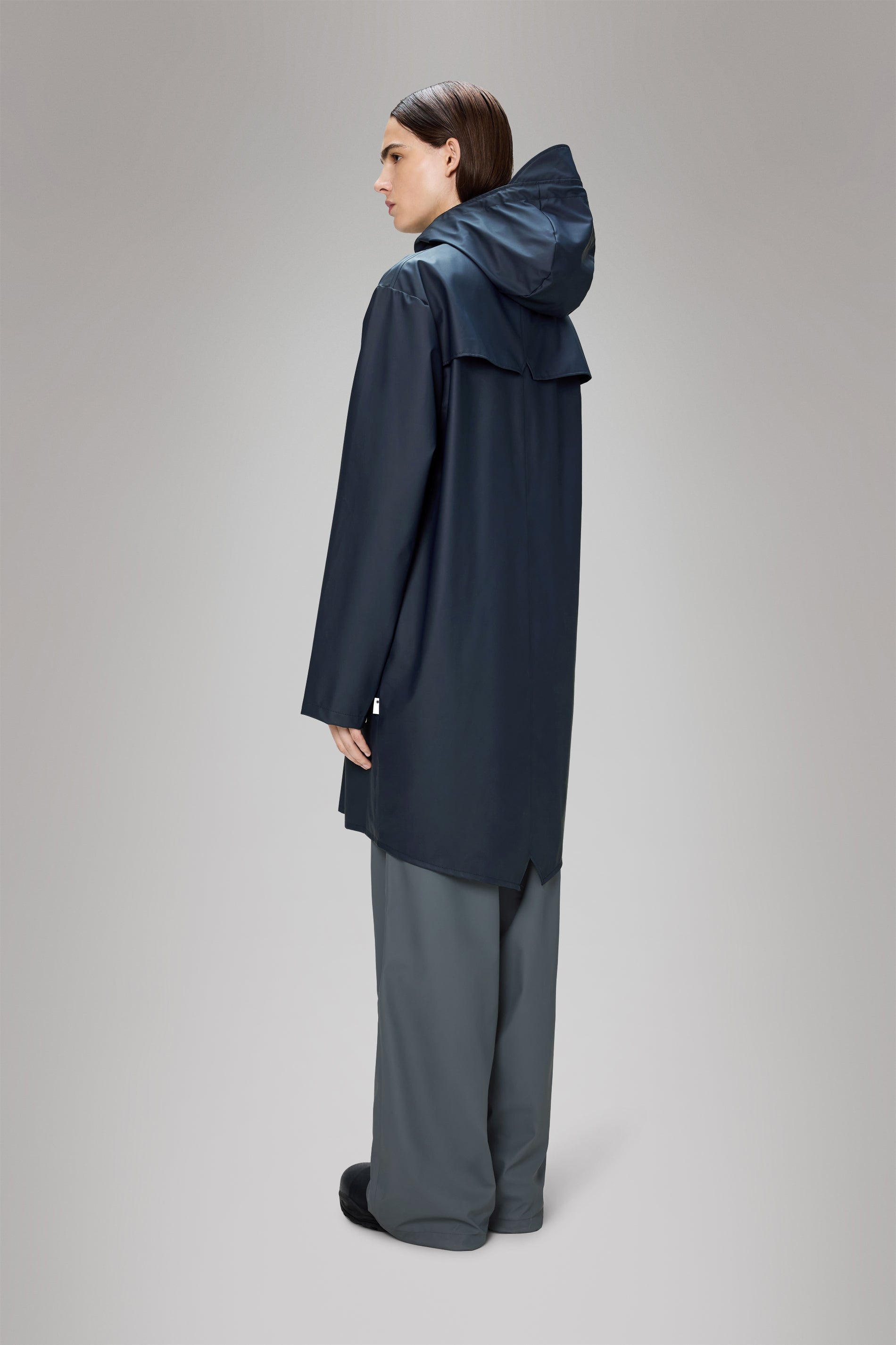 RAINS Long Jacket Navy Jacket