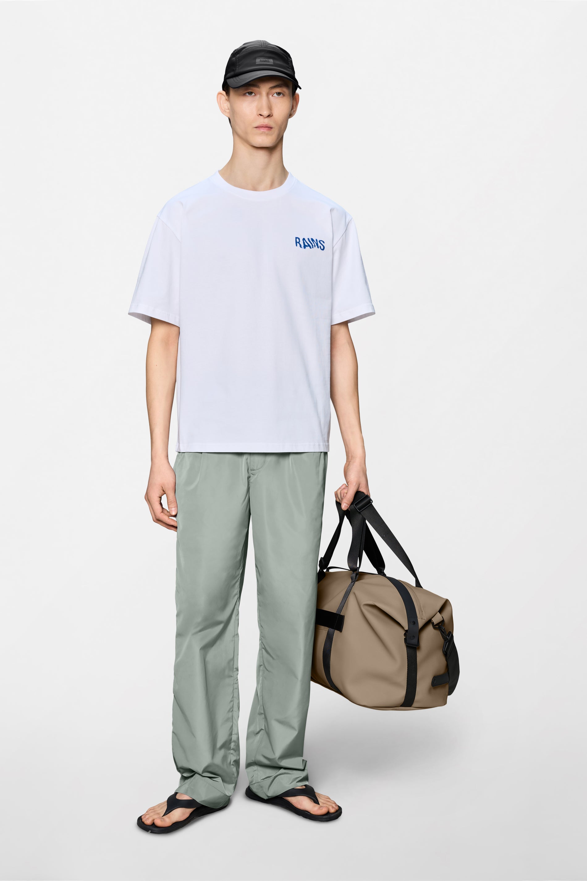 RAINS Classic T-shirt Ripple White Short Sleeve