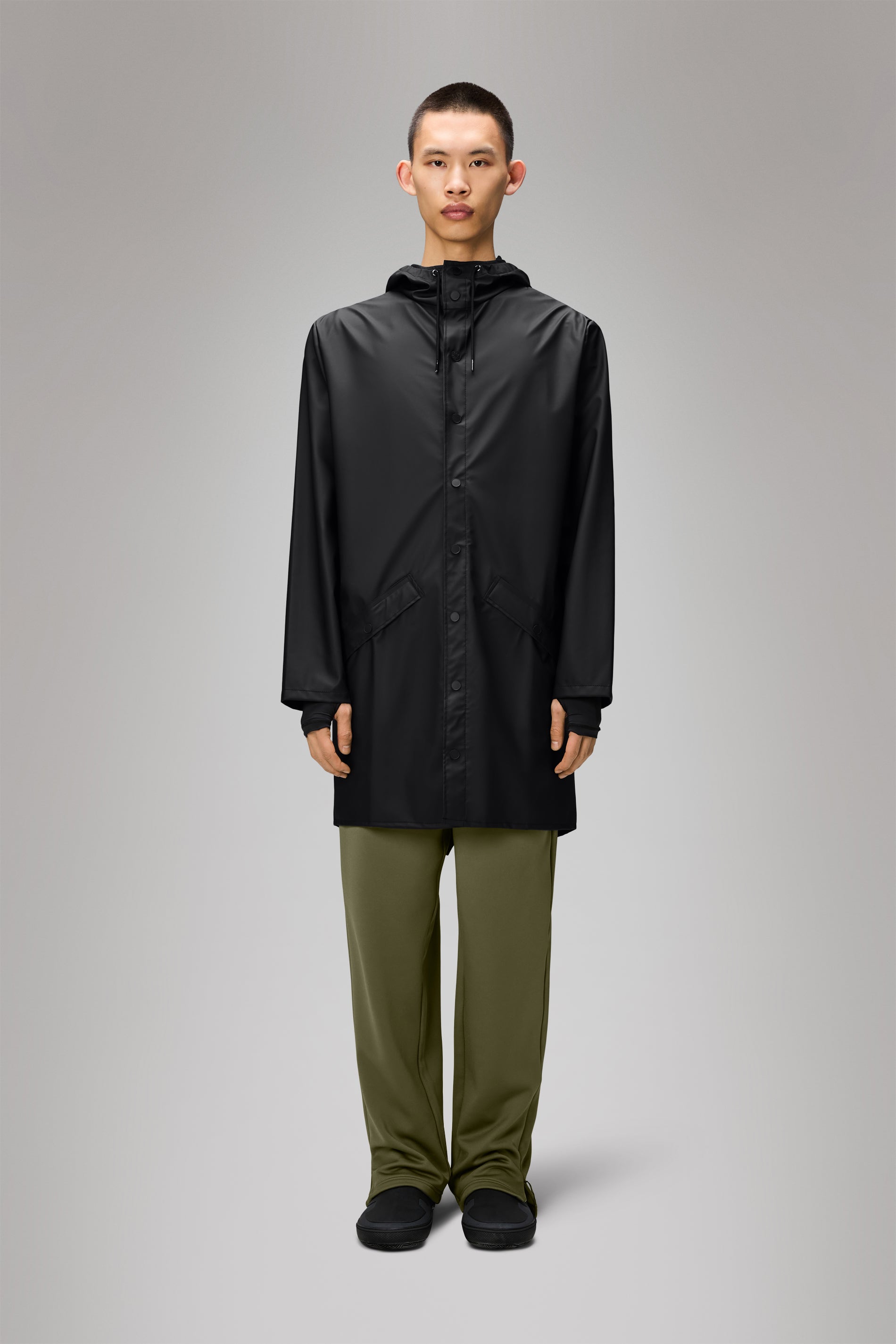 RAINS Long Jacket Black Jacket
