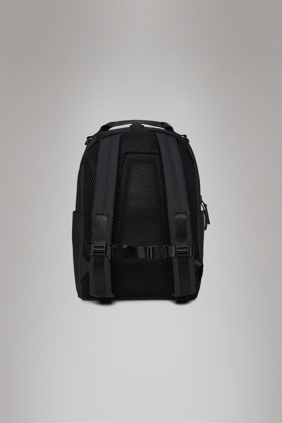 RAINS Clip Front Backpack Black Backpack