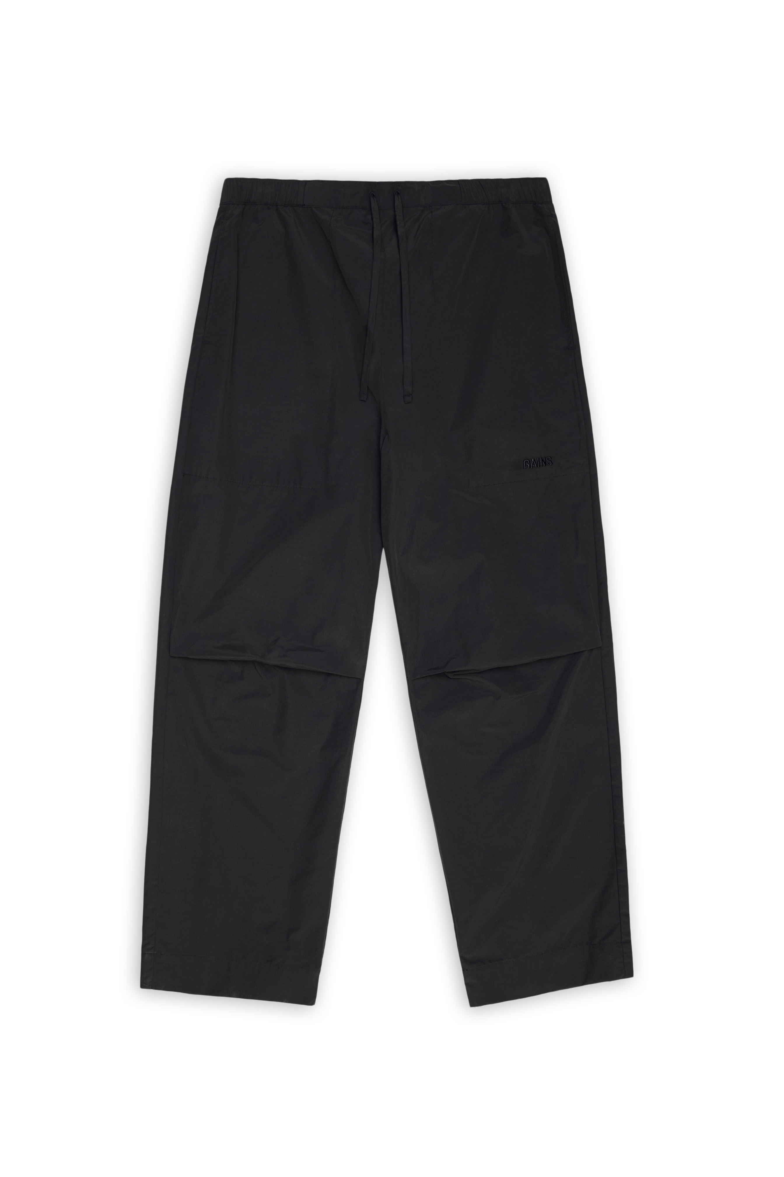 RAINS Light Woven Pants Wide Black Pants