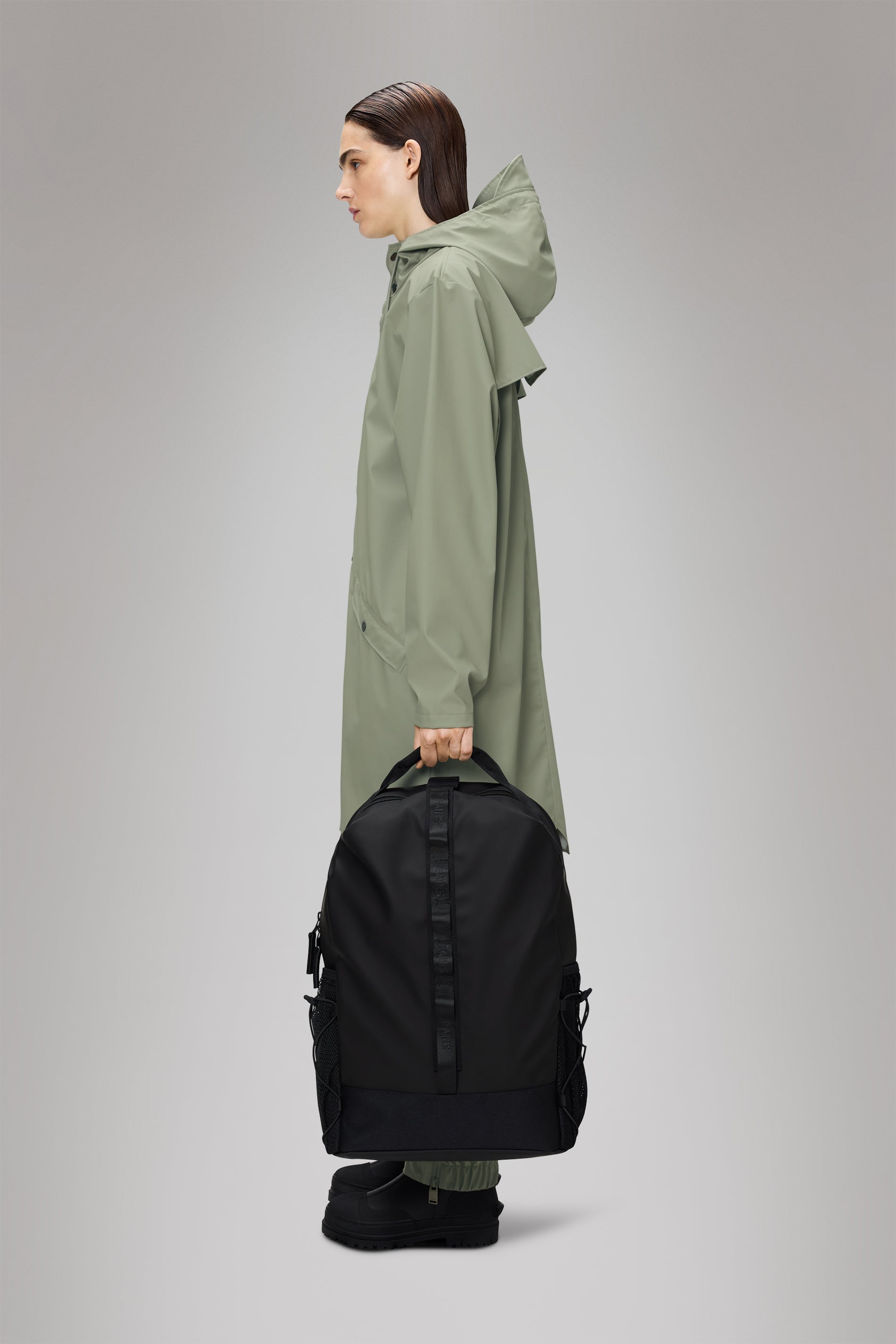 RAINS Trail Clip Front Backpack Black Backpack