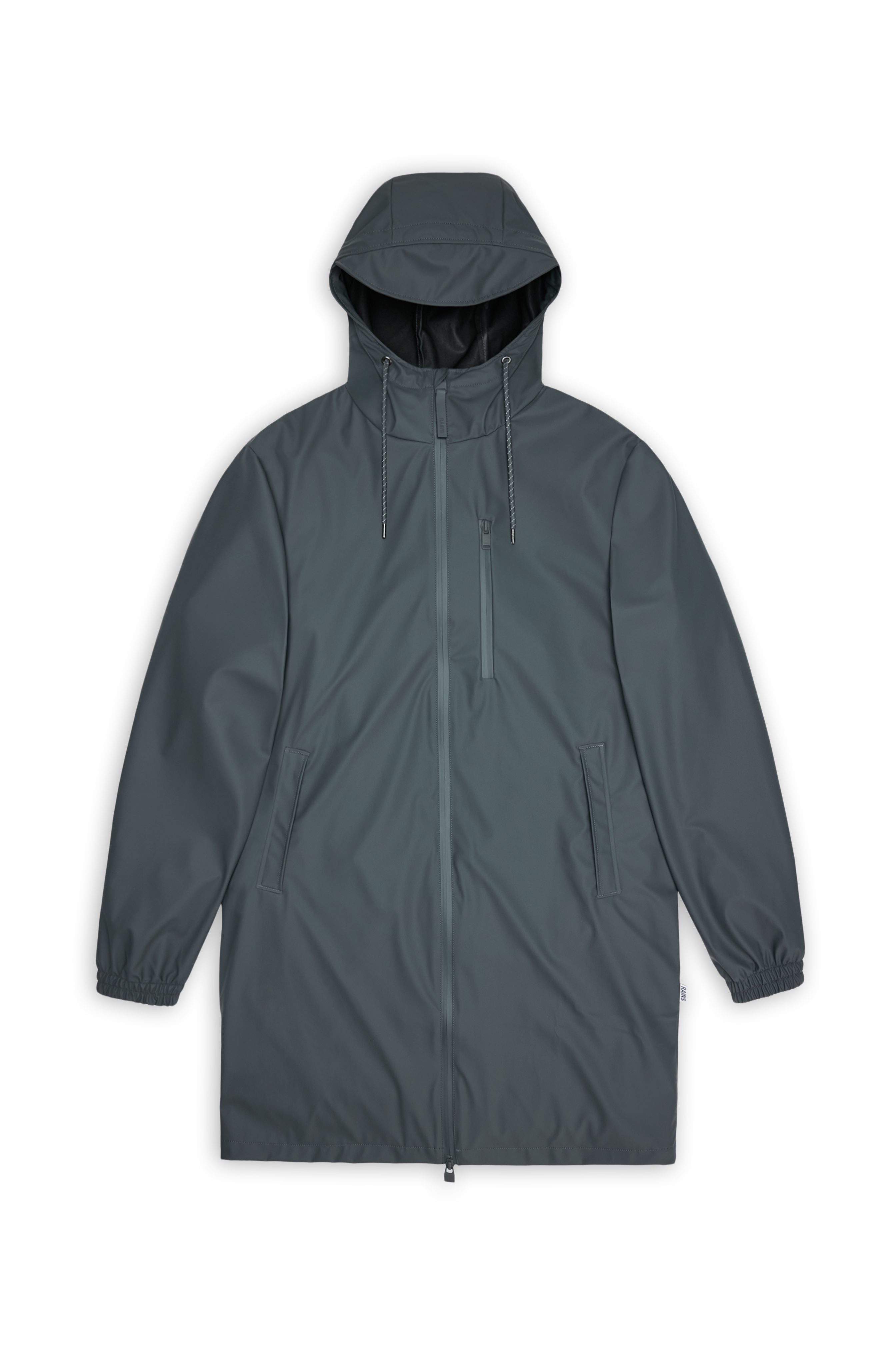 RAINS Long Storm Breaker Dark Grey Jacket