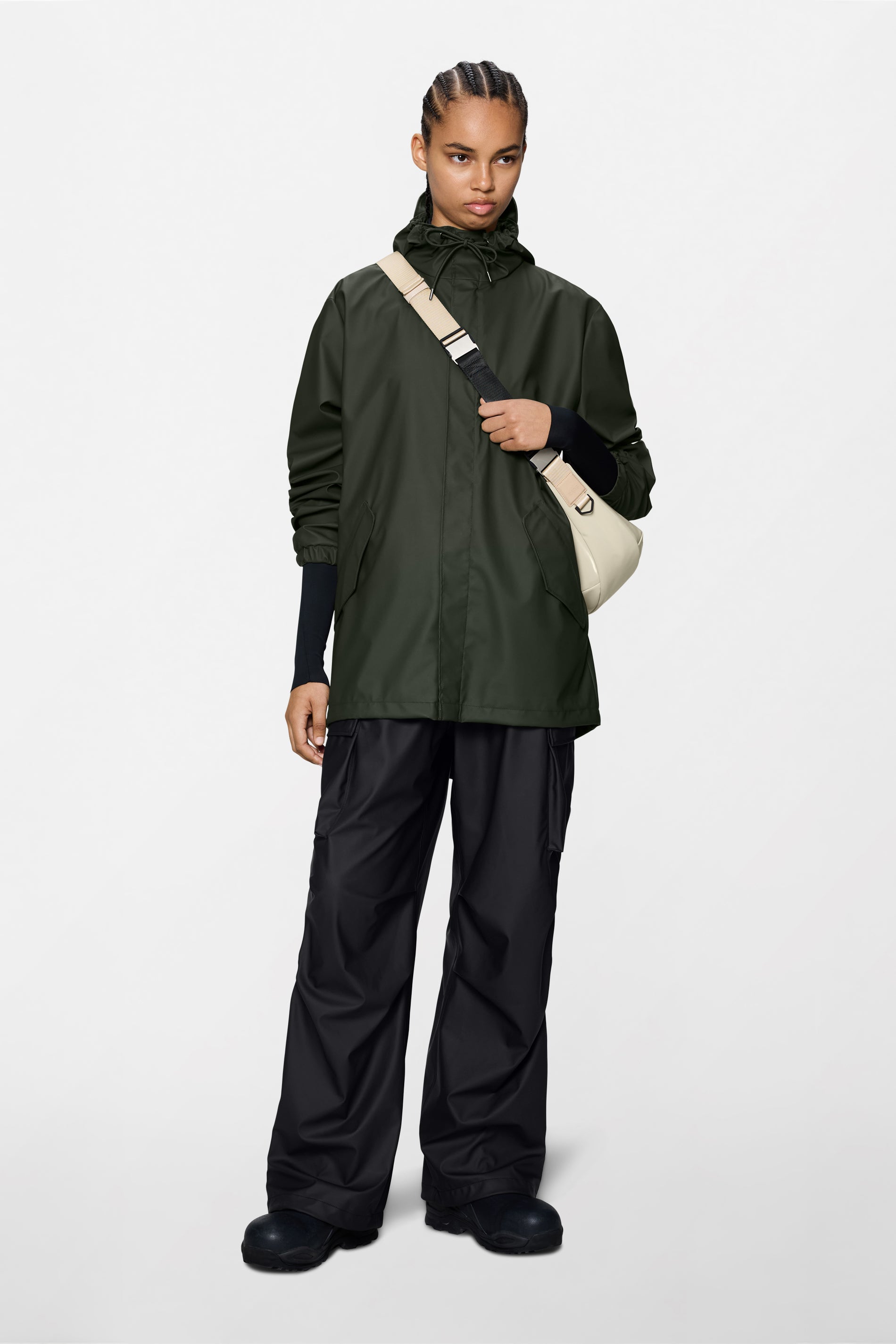 RAINS Fishtail Jacket Green Jacket