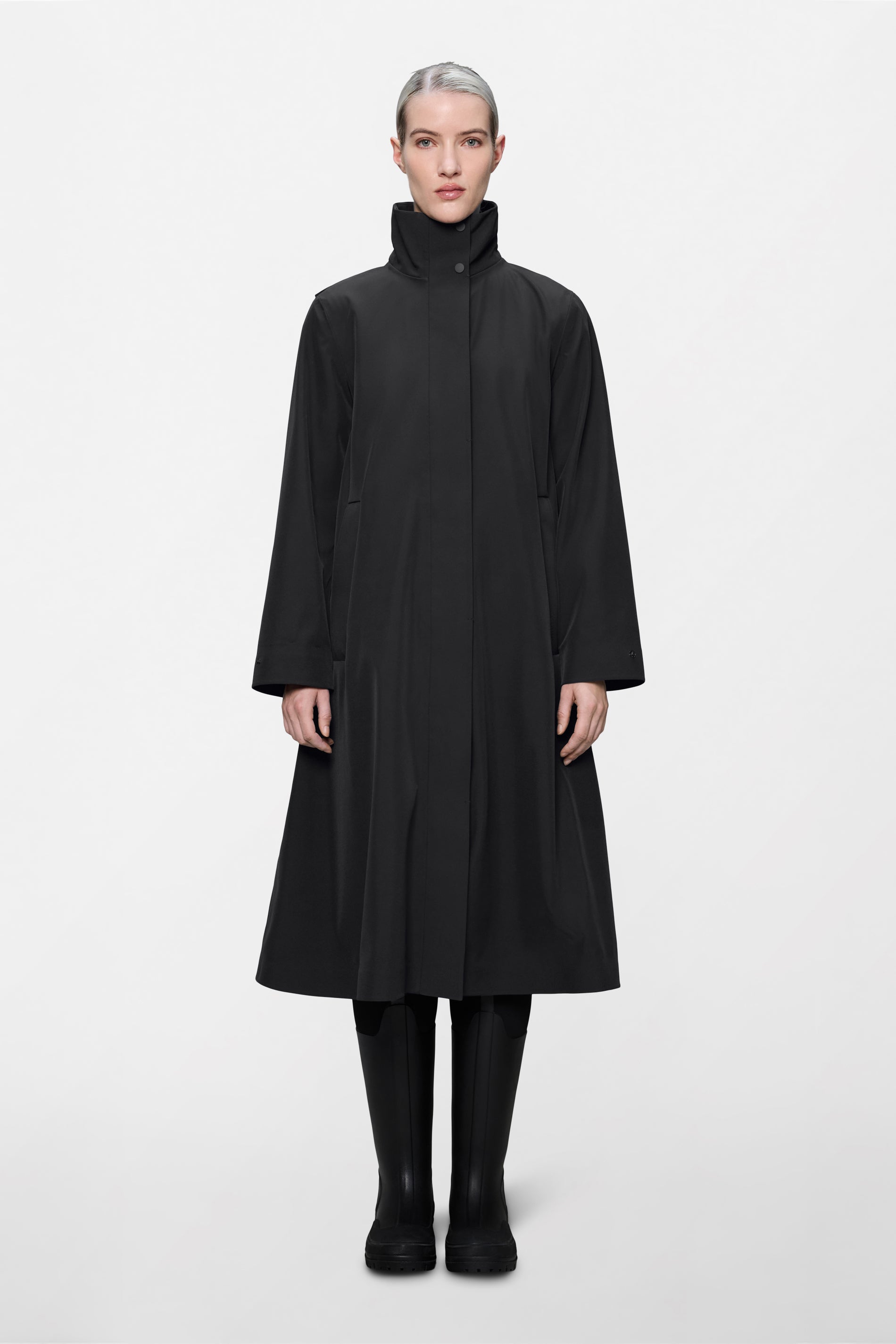 RAINS Suva Softshell A-Line W Jacket Black Jacket