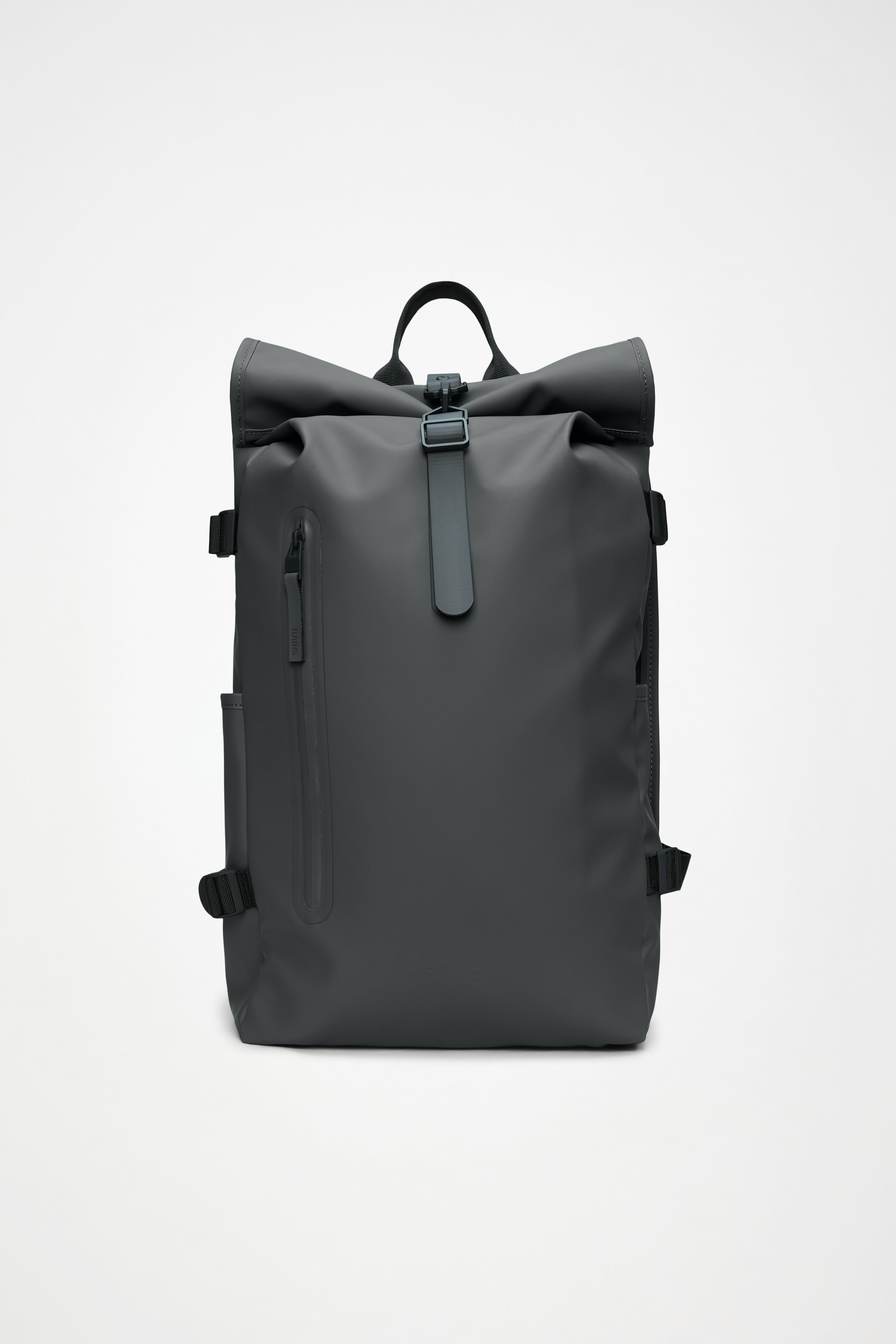RAINS Rolltop Rucksack Large Dark Grey 28L H63 x D14 x W32 cm Backpack
