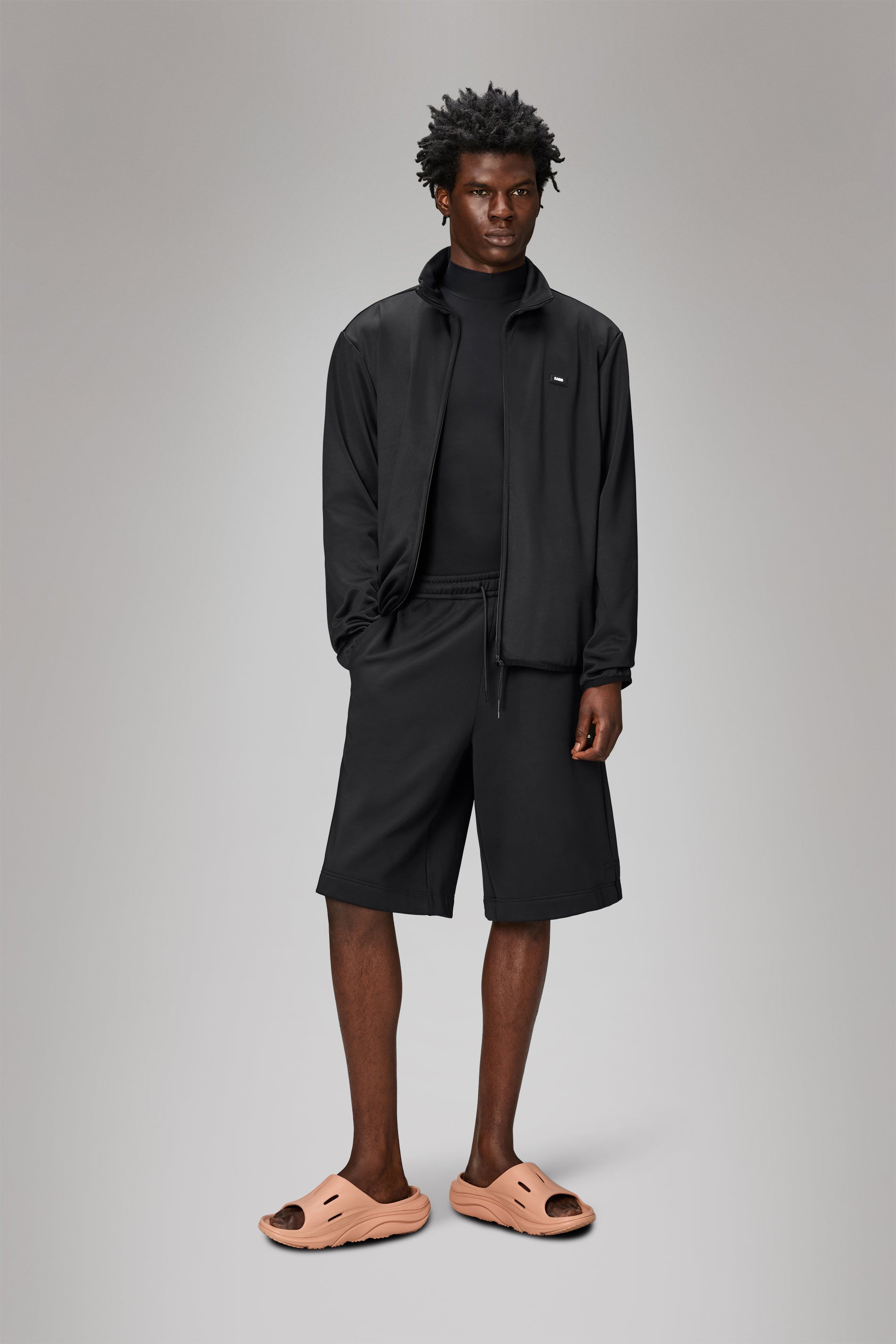 RAINS Sintra Fleece Bermuda Shorts Black Shorts