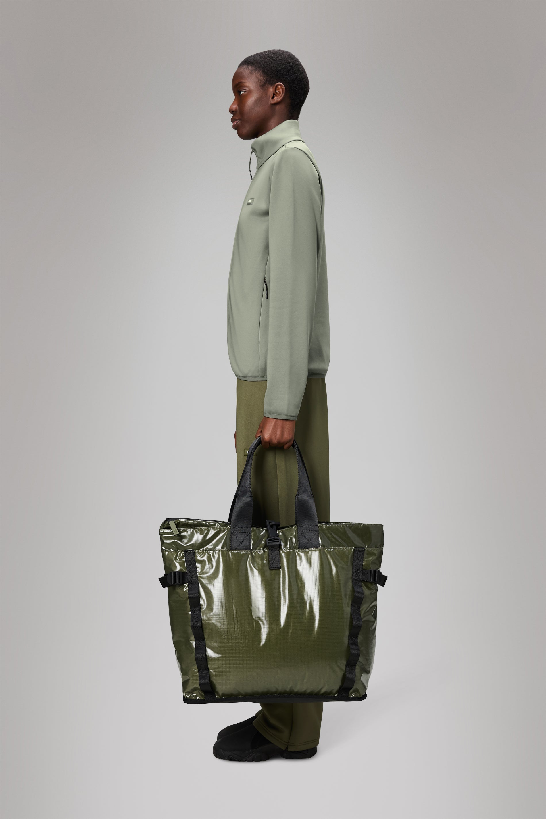 RAINS Sibu Shopper Bag Marsh 43L H42 x D20 x W51.50 cm Tote