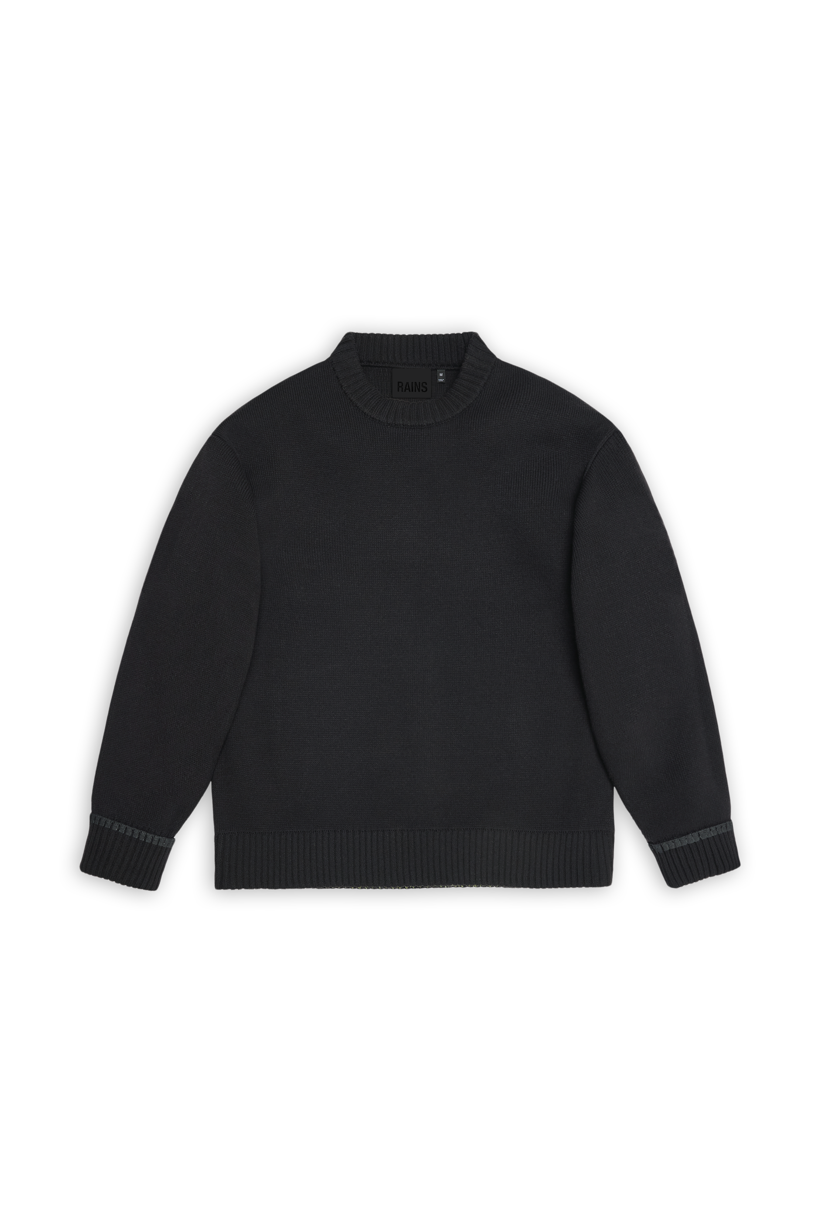 RAINS Sowa Knit Crew Neck Black Long Sleeve