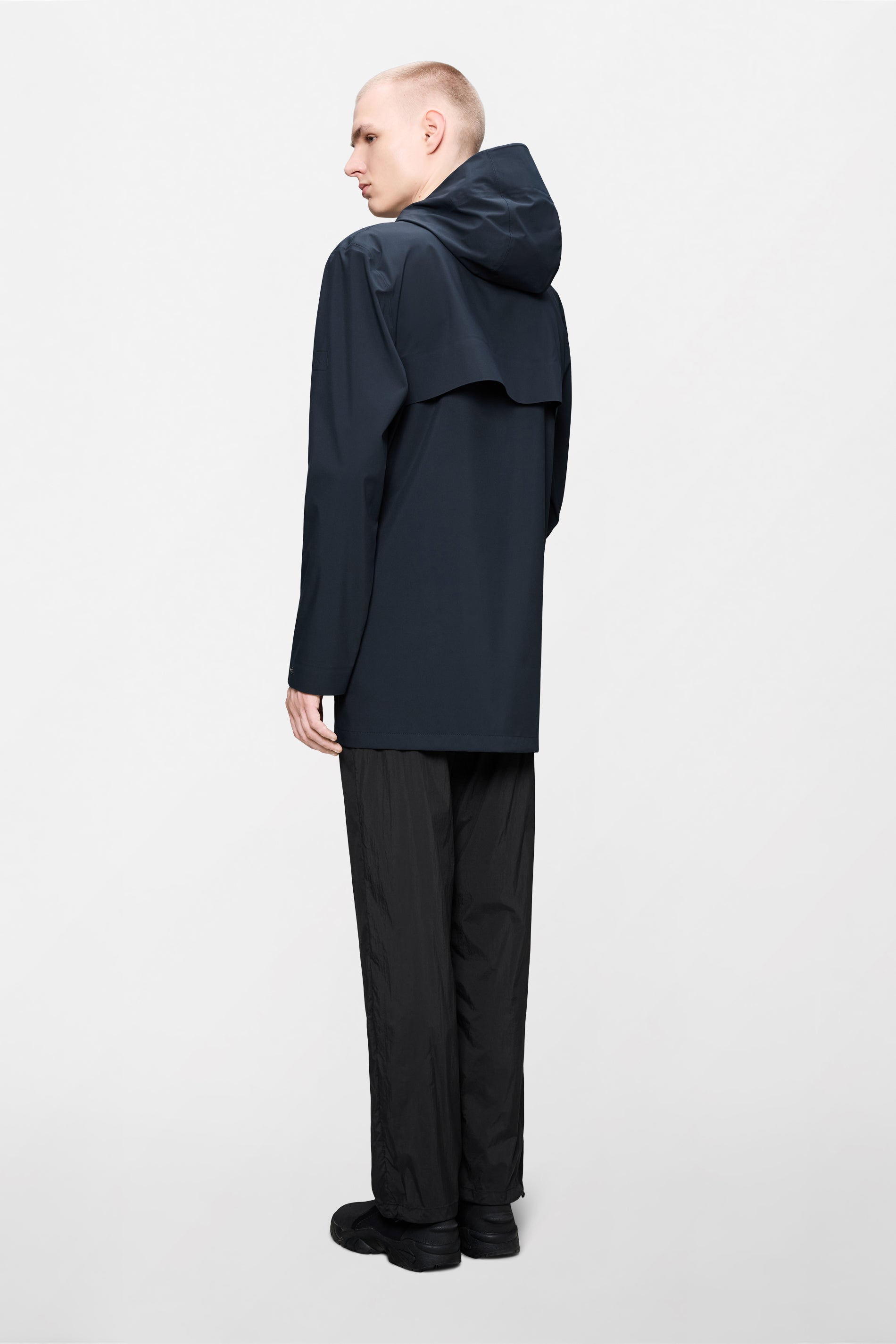 RAINS Suva Hardshell Long Jacket Navy Jacket