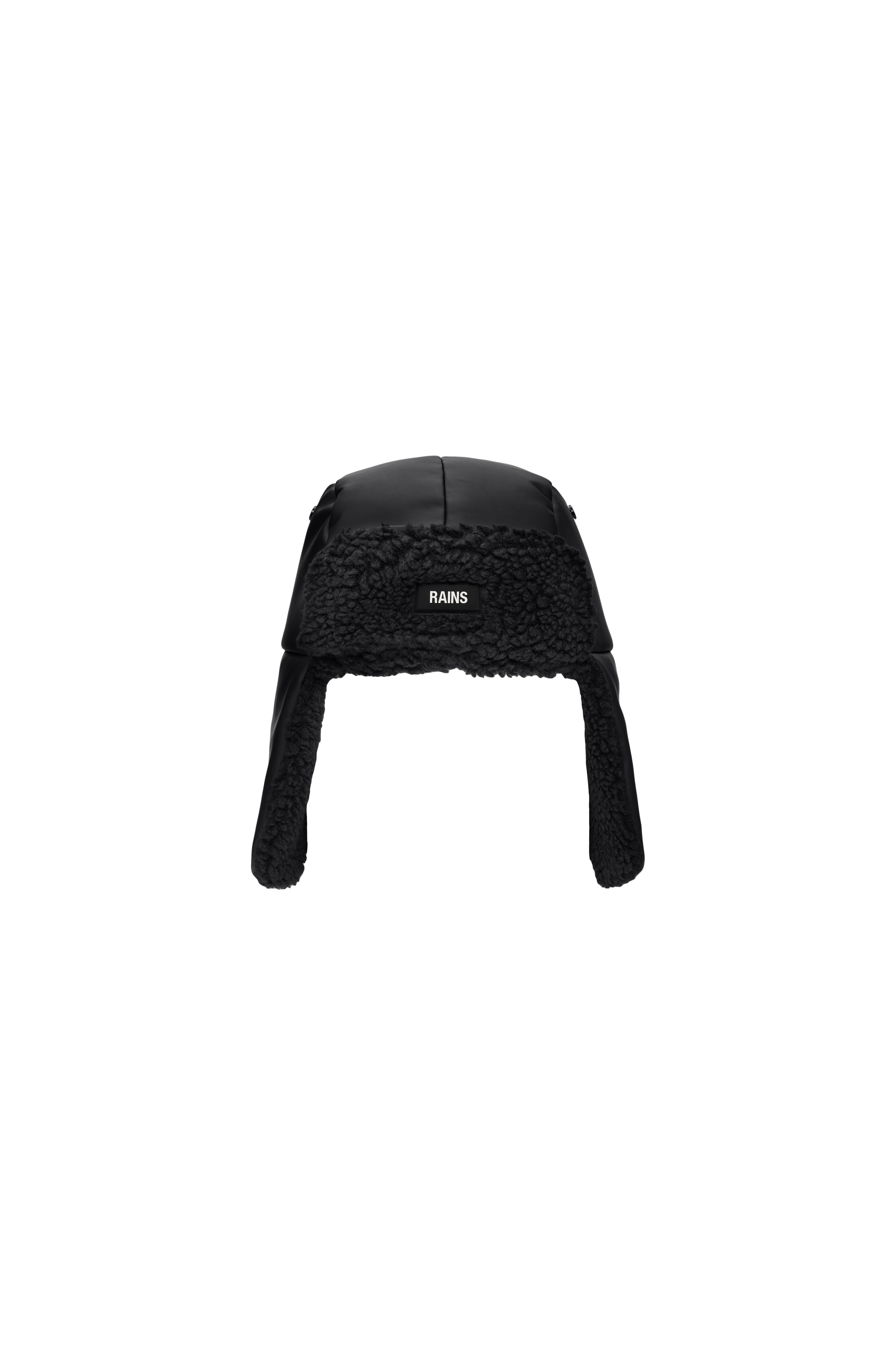 RAINS Fleece Trapper Hat Black Headwear