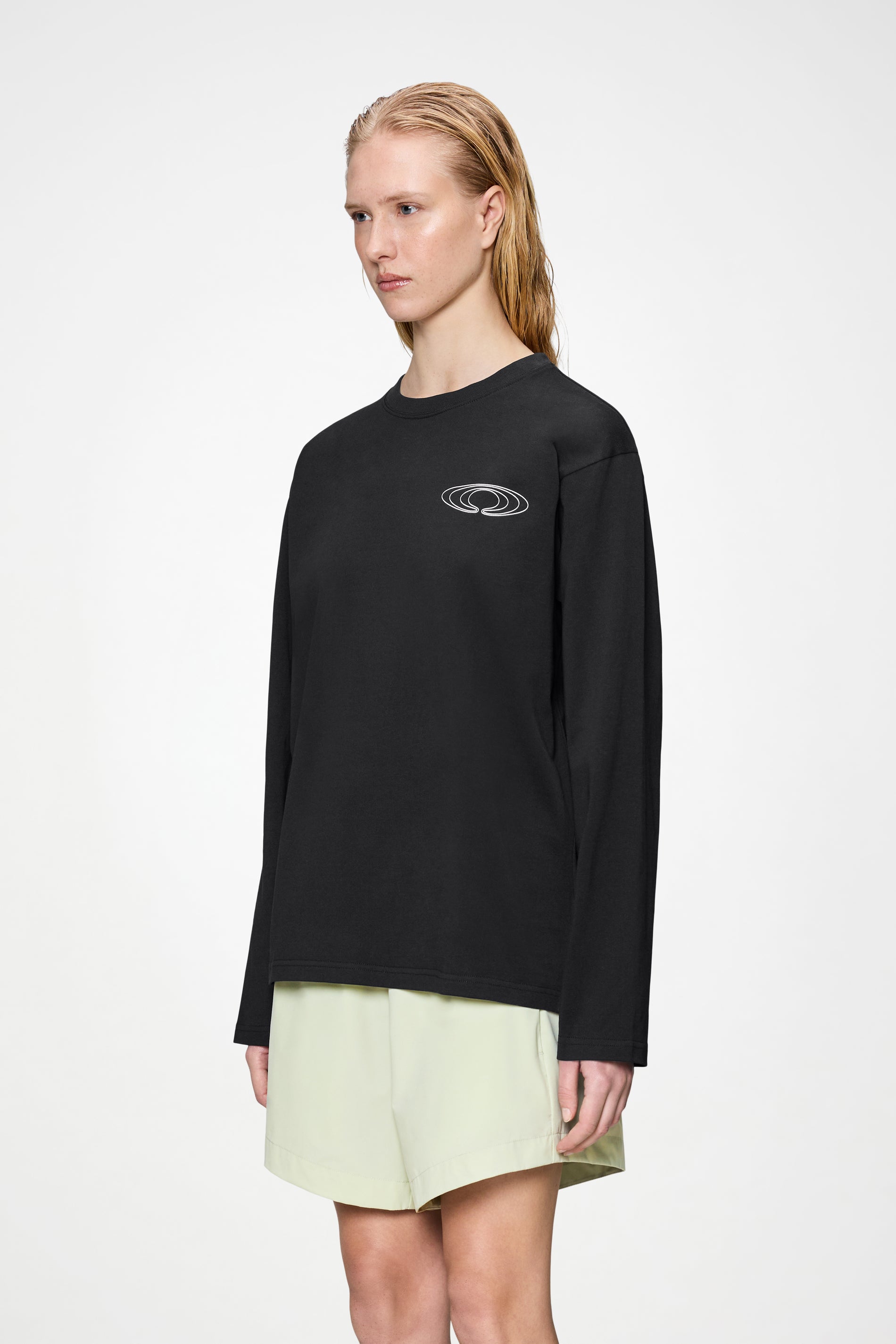 RAINS Classic Long Sleeve T-Shirt Black Long Sleeve