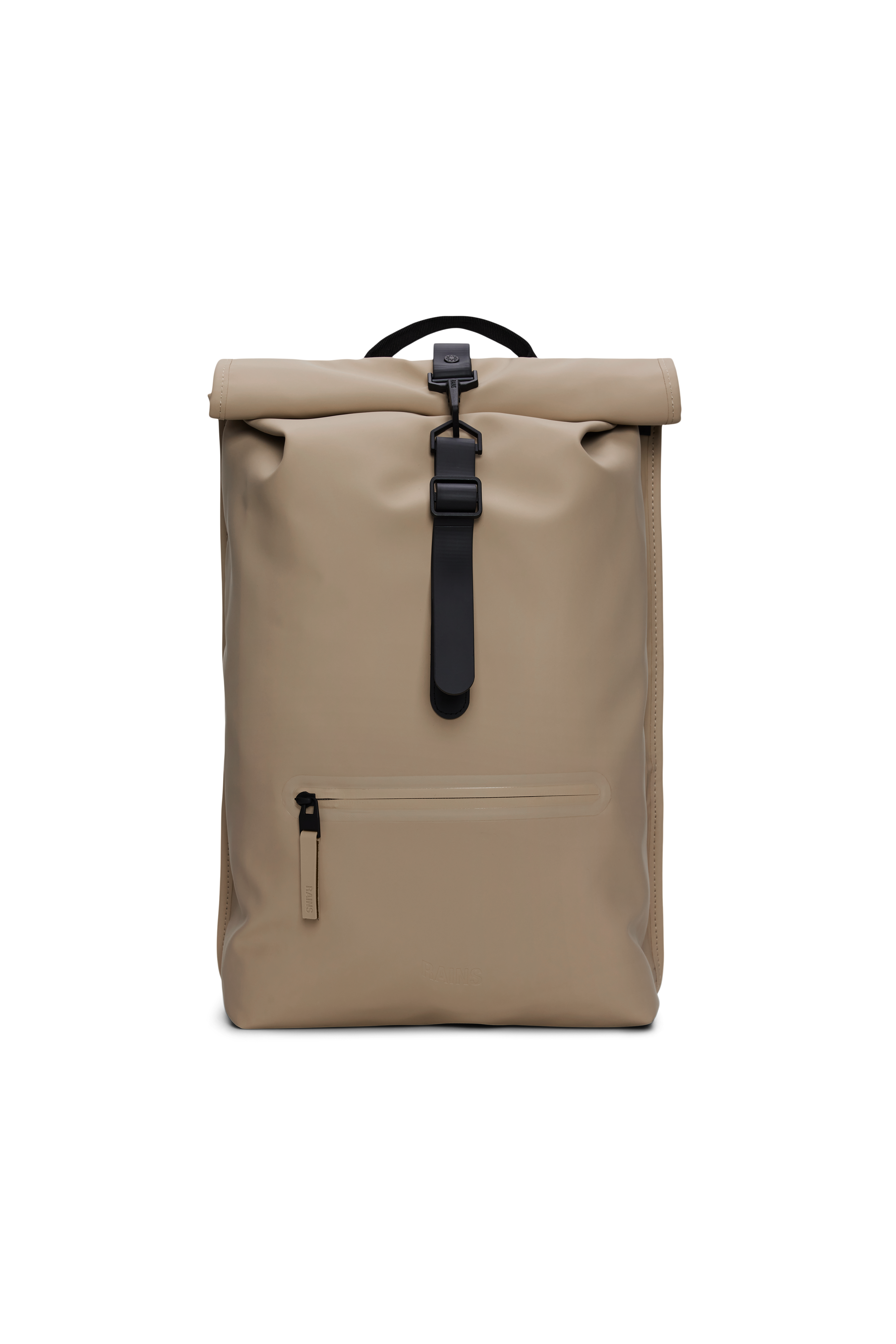 RAINS Rolltop Rucksack Beige Backpack