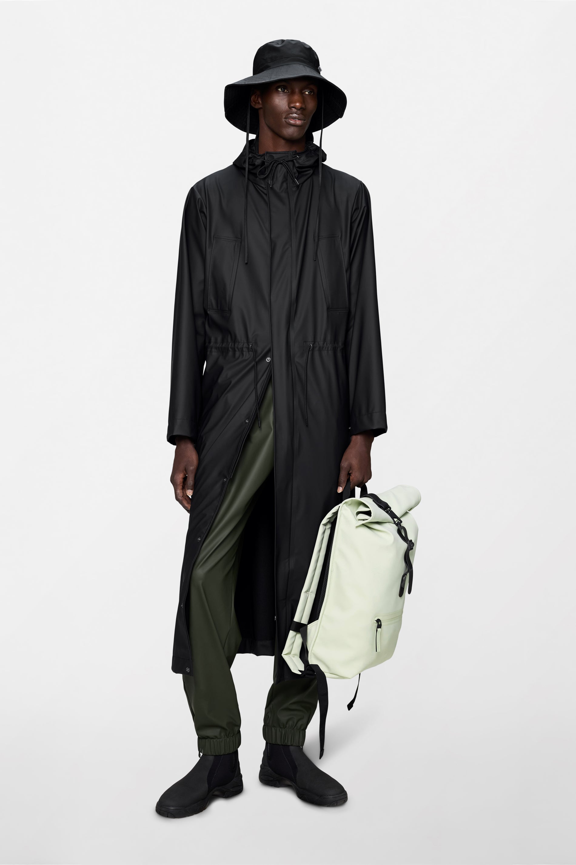 RAINS Bold Longest Jacket Black Jacket