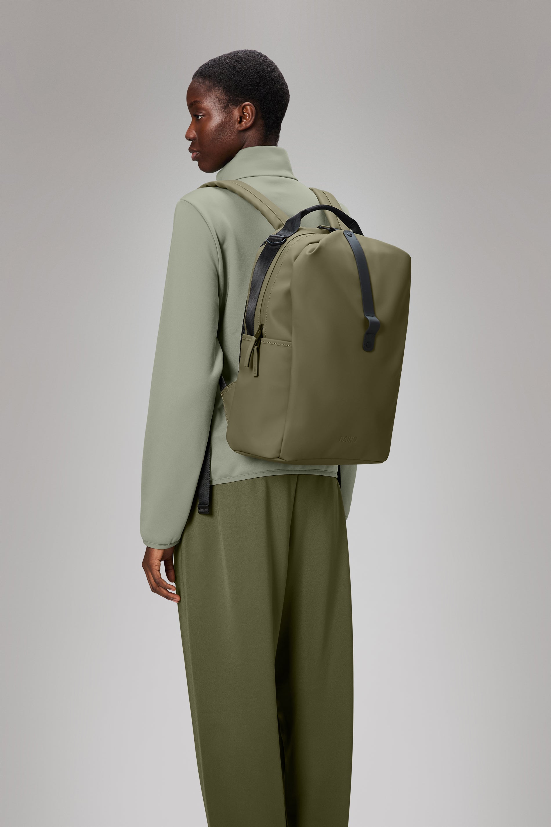 RAINS Clip Front Backpack Marsh Backpack