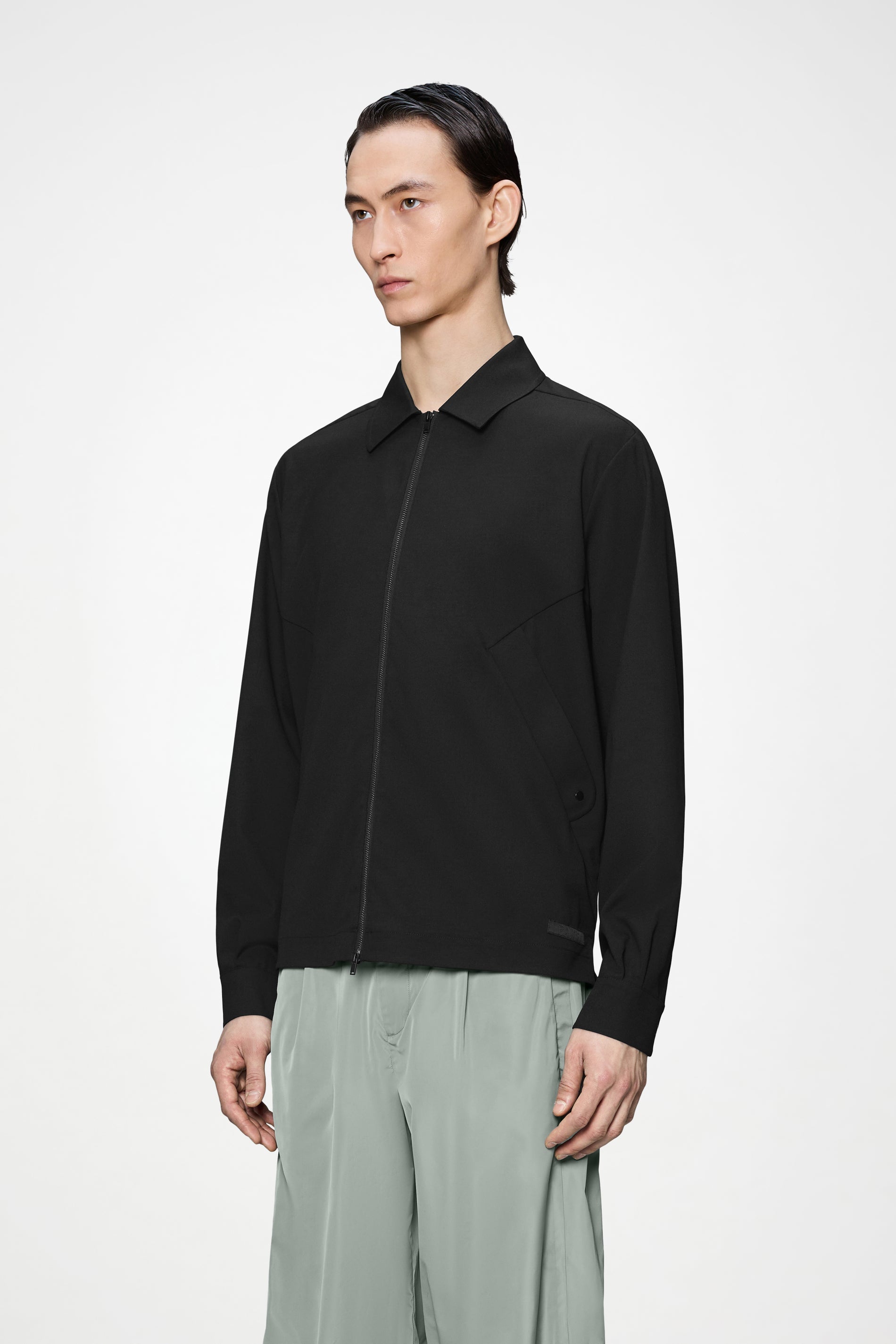 RAINS Day Long Sleeve Shirt Black Long Sleeve