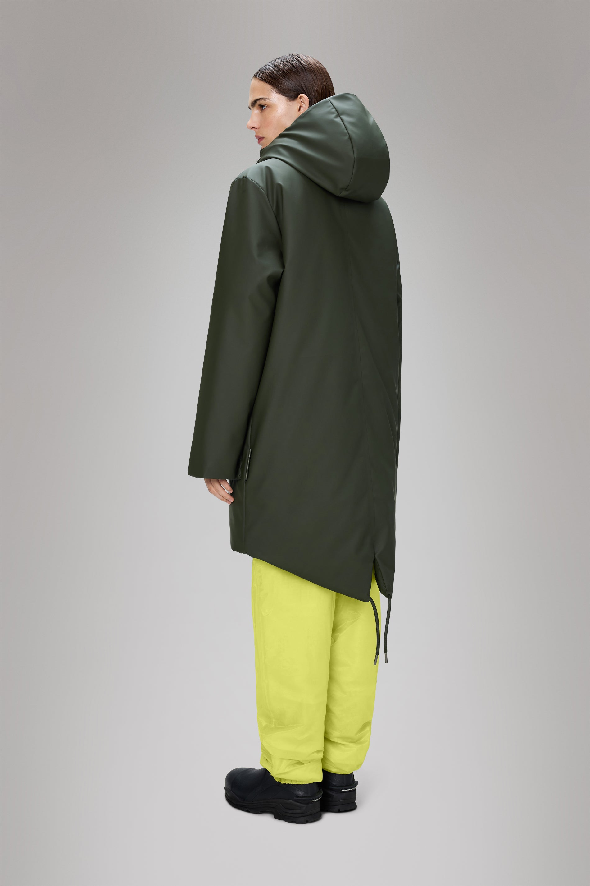 Rains Nome Long Parka Green Jacket