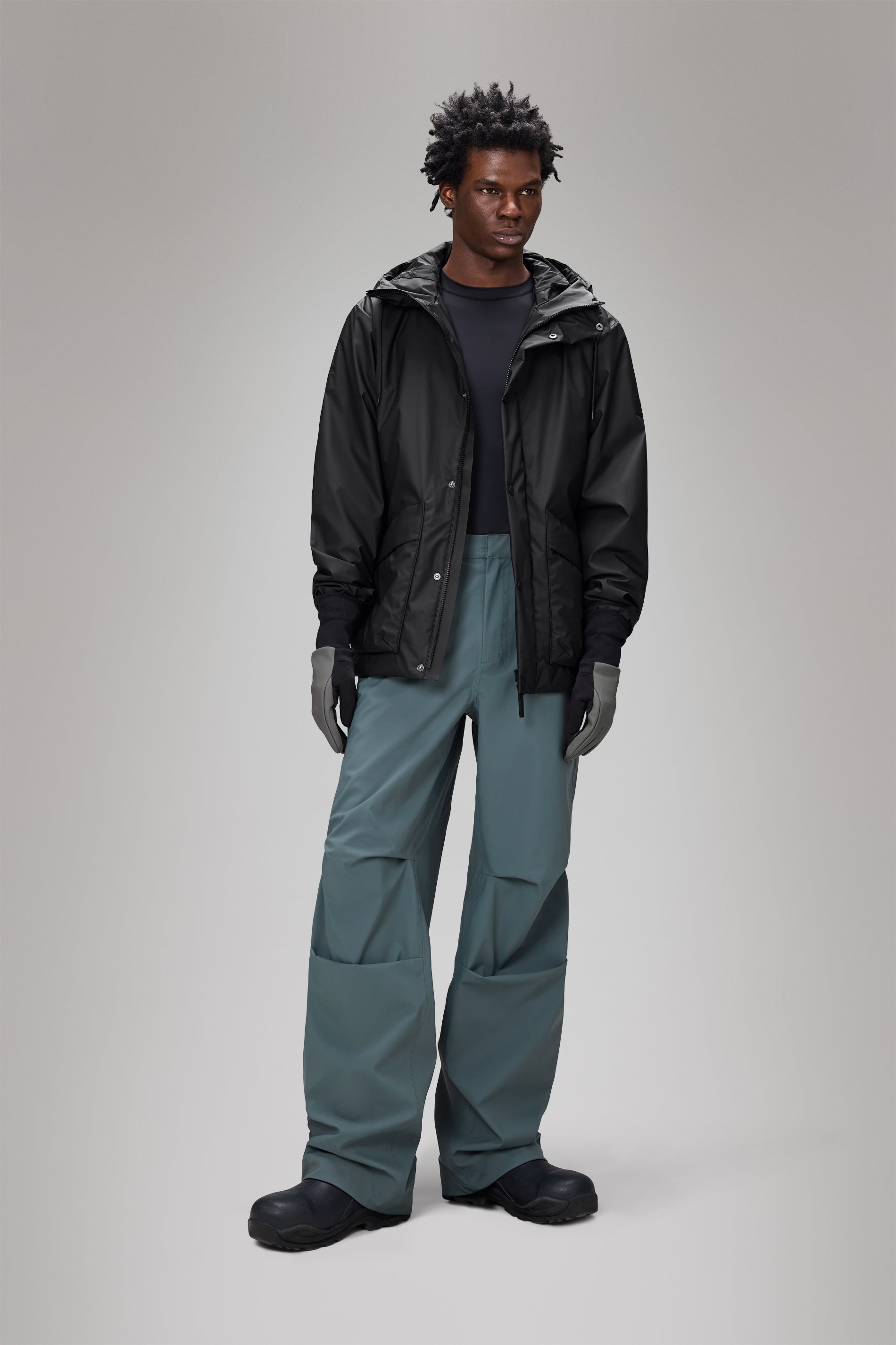 RAINS Lohja Insulated Cargo Jacket Black Jacket