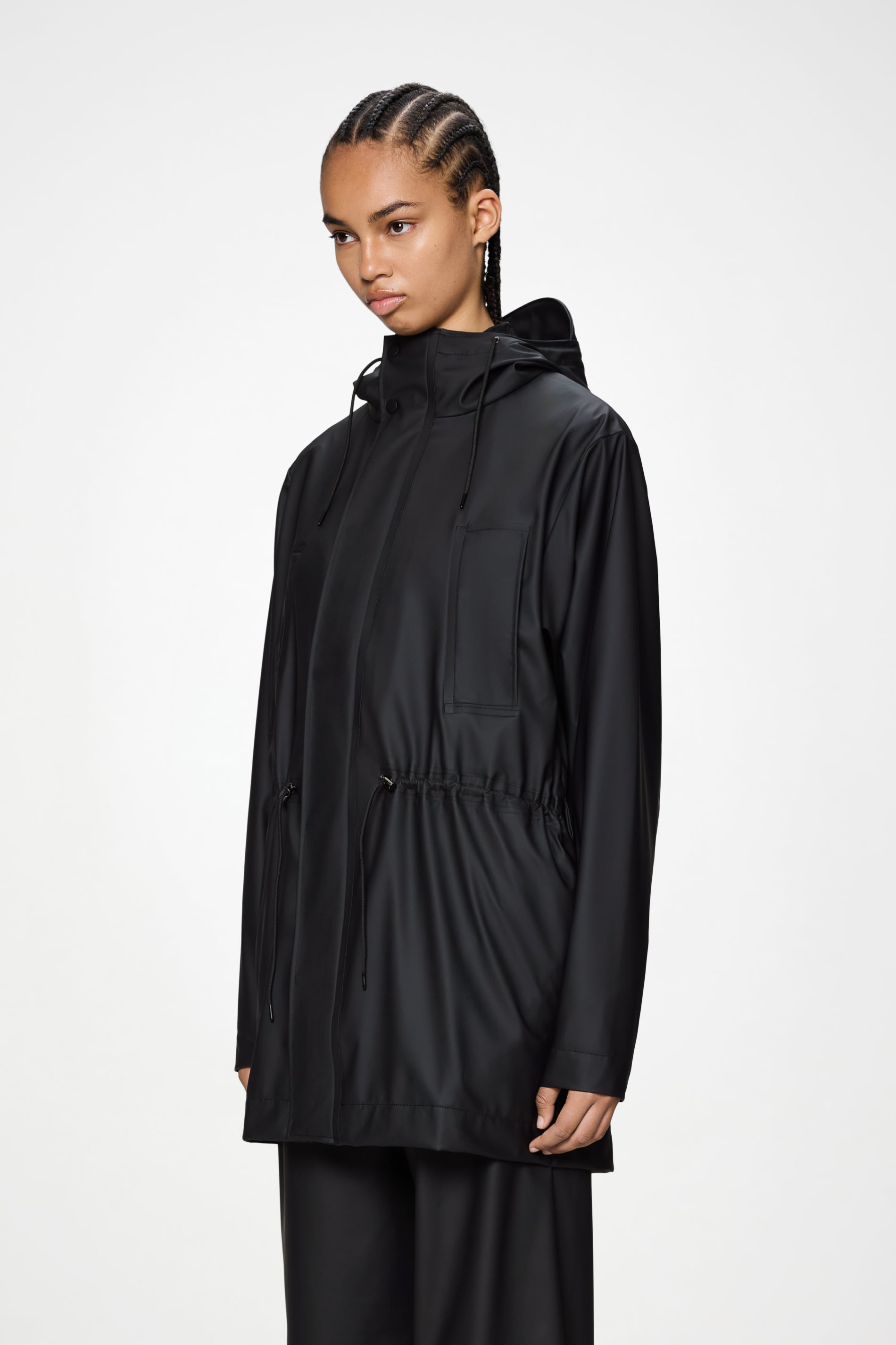 RAINS Bold Long Jacket Black Jacket