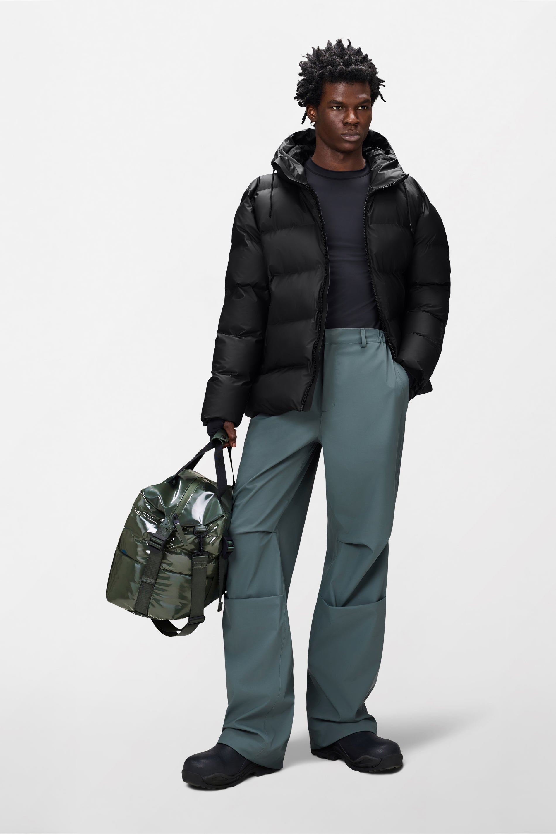 RAINS Alta Puffer Jacket Black Jacket