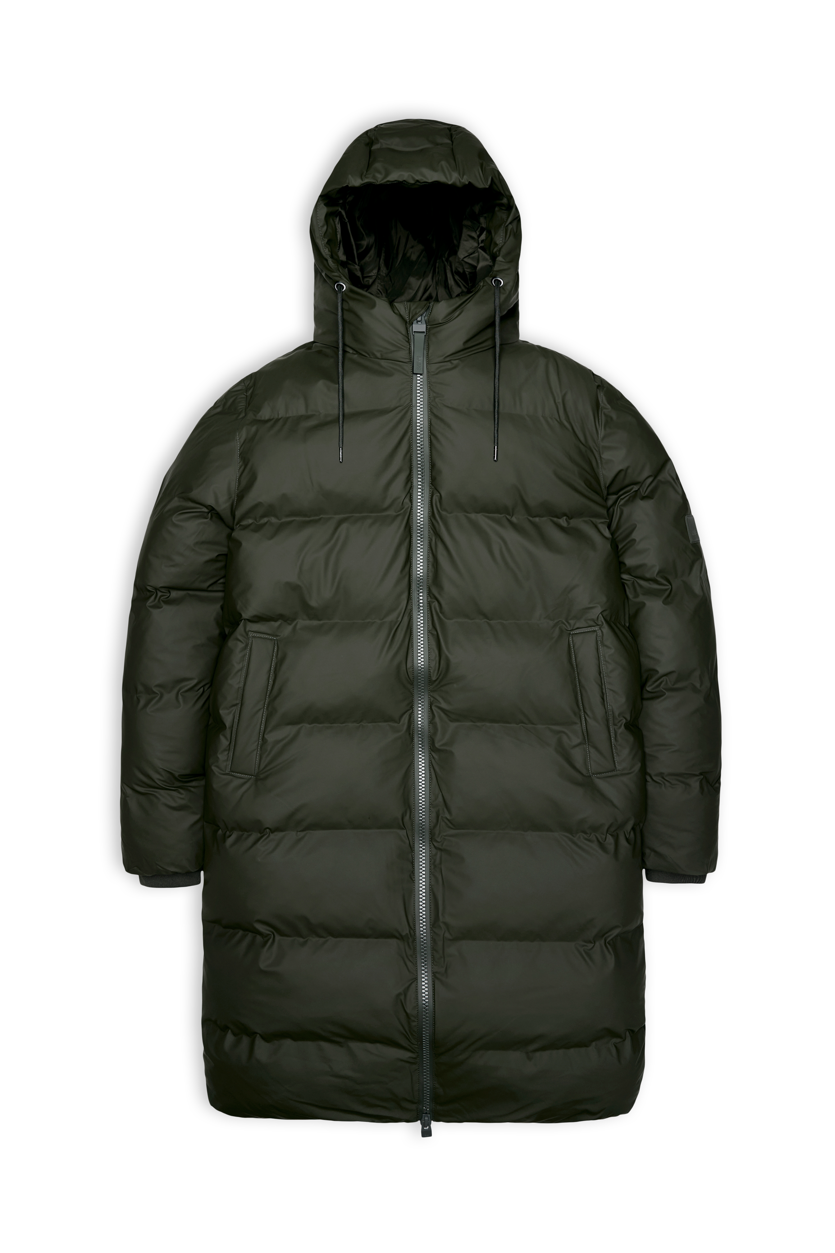 RAINS Alta Longer Puffer Jacket Green Jacket