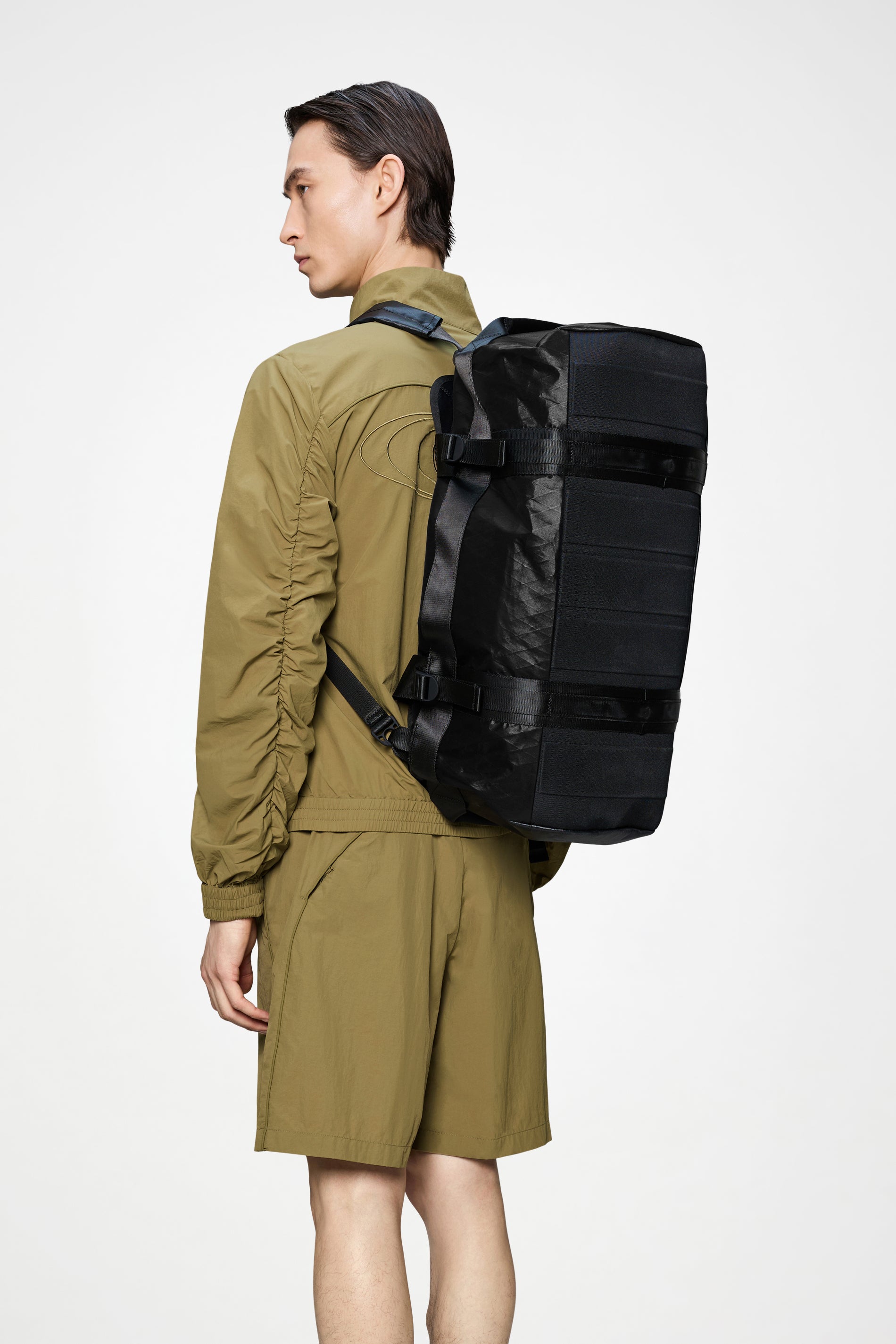 RAINS TexXel Duffel Bag Small Jet Black 42.50L H28 x D28 x W55 cm Duffel