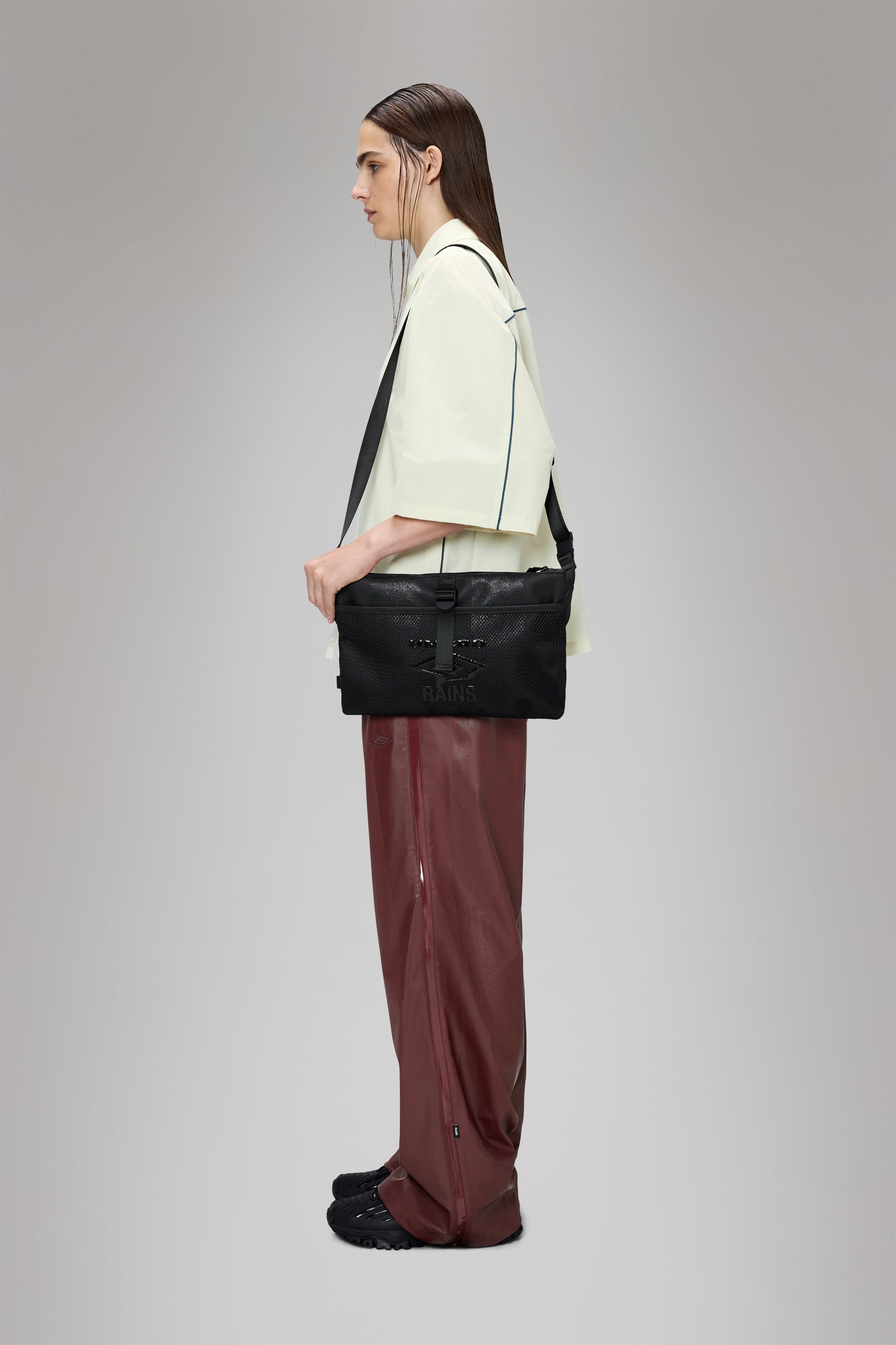 RAINS Rains x Umbro Transfer Musette Bag Black Crossbody