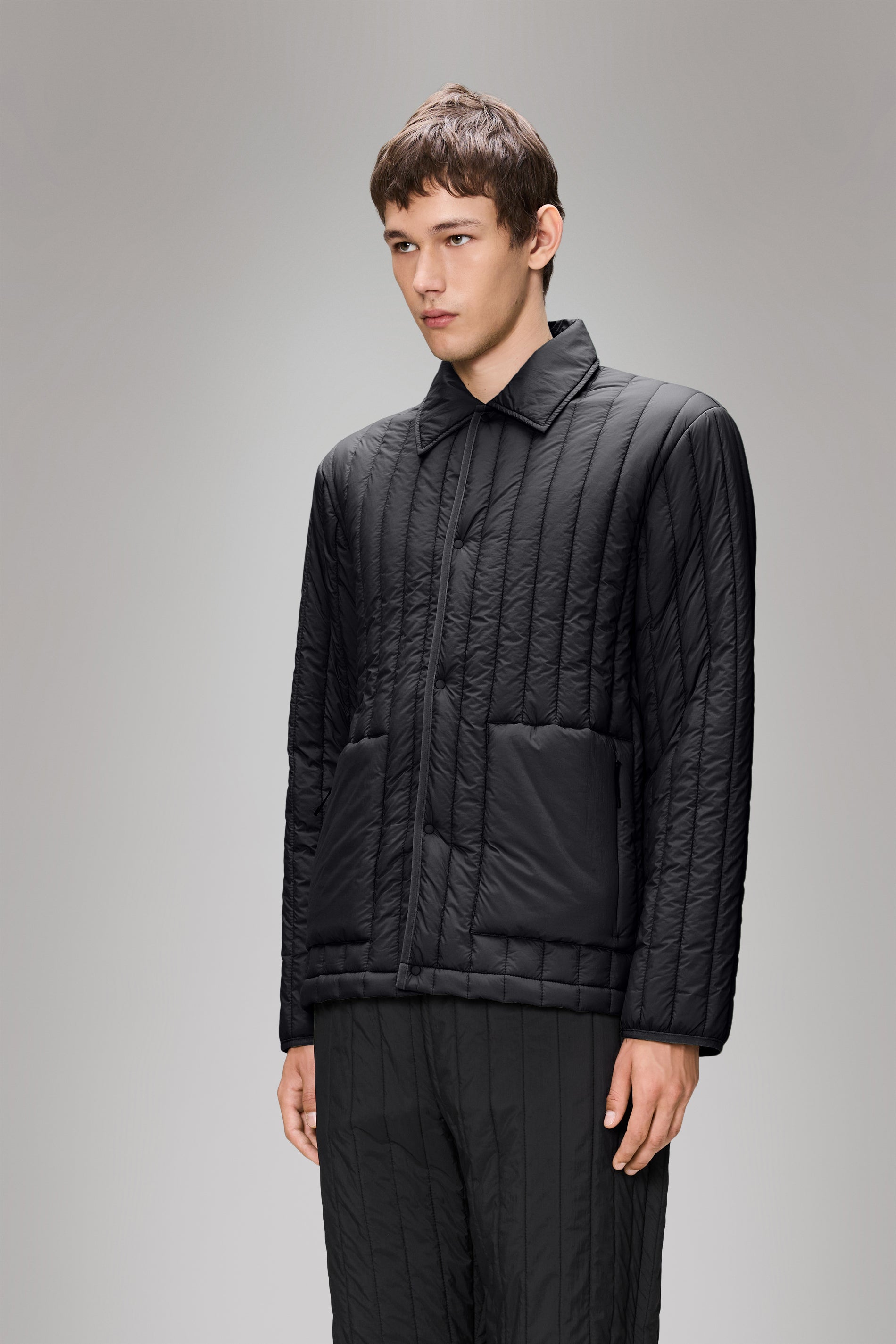 RAINS Banja Liner Overshirt Black Overshirt