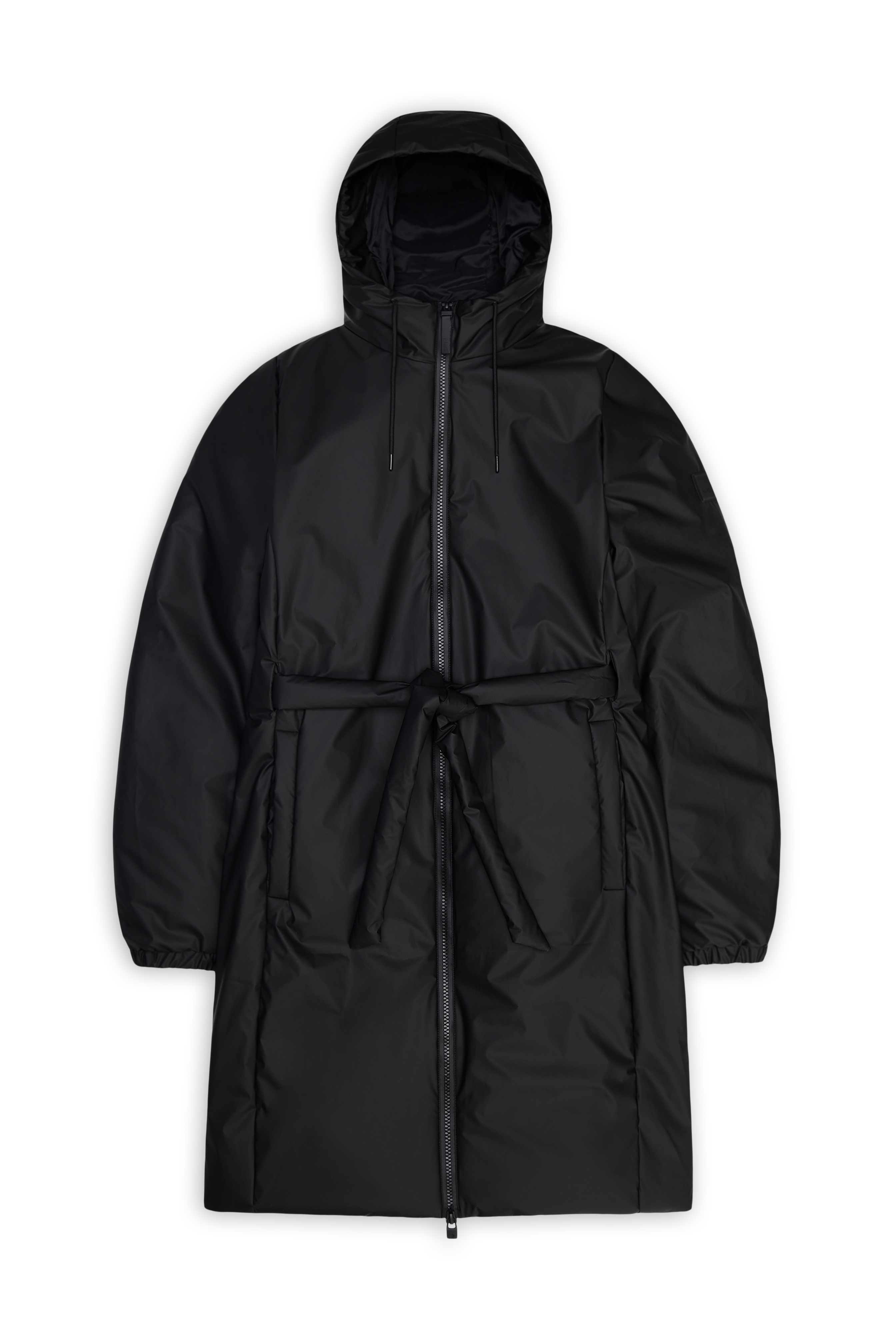 RAINS Lohja Long Insulated Curve Jacket Black Jacket