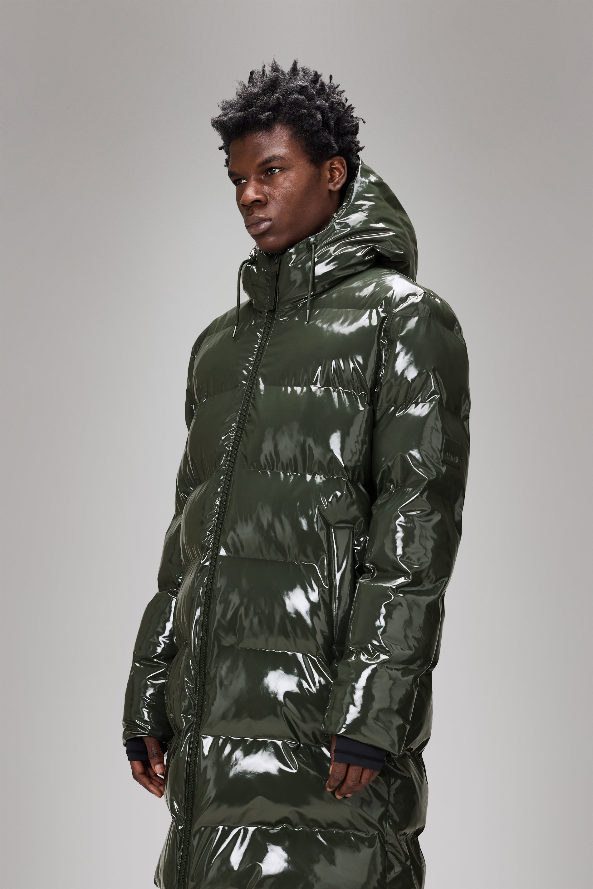 RAINS Alta Longer Puffer Jacket Swamp Jacket