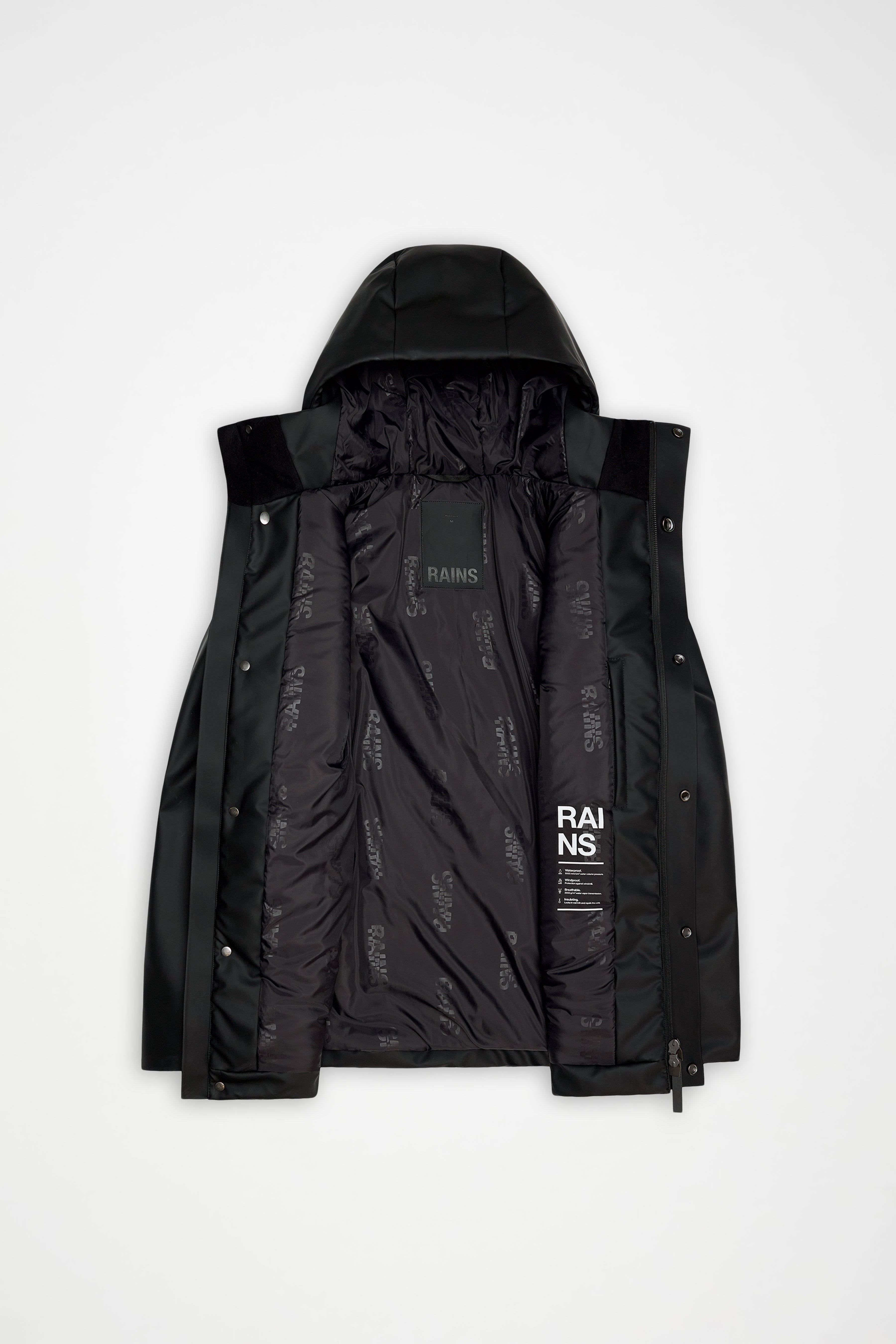 RAINS Nome Parka Black Jacket