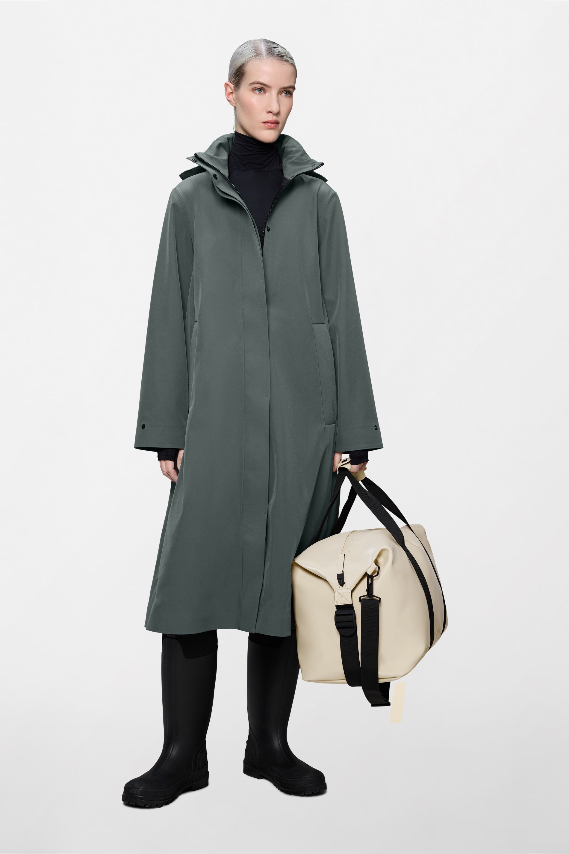 RAINS Suva Softshell A-Line W Jacket Dark Grey Jacket